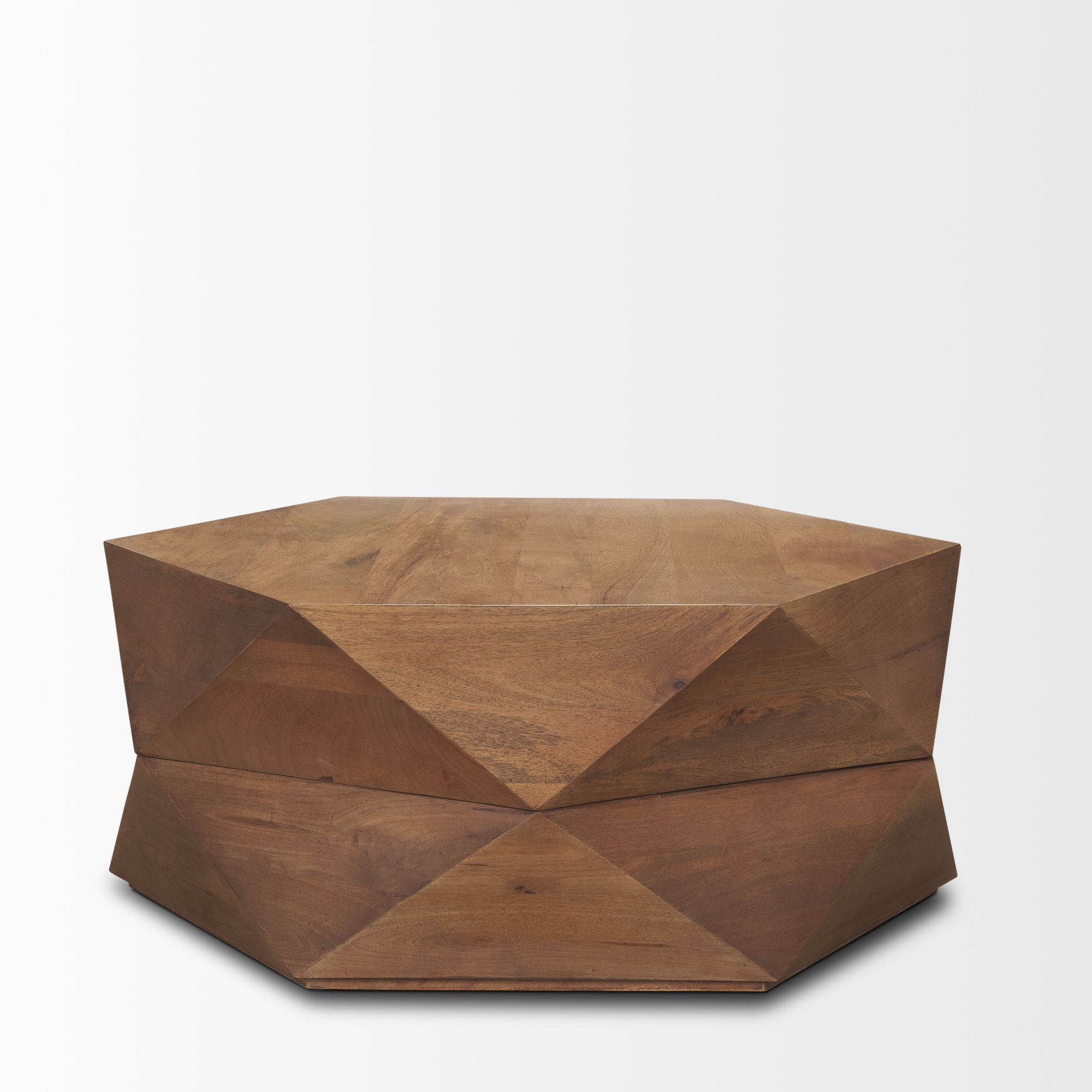 Mercana Arreto 36" Hexagonal Coffee Table - Brown, Wood