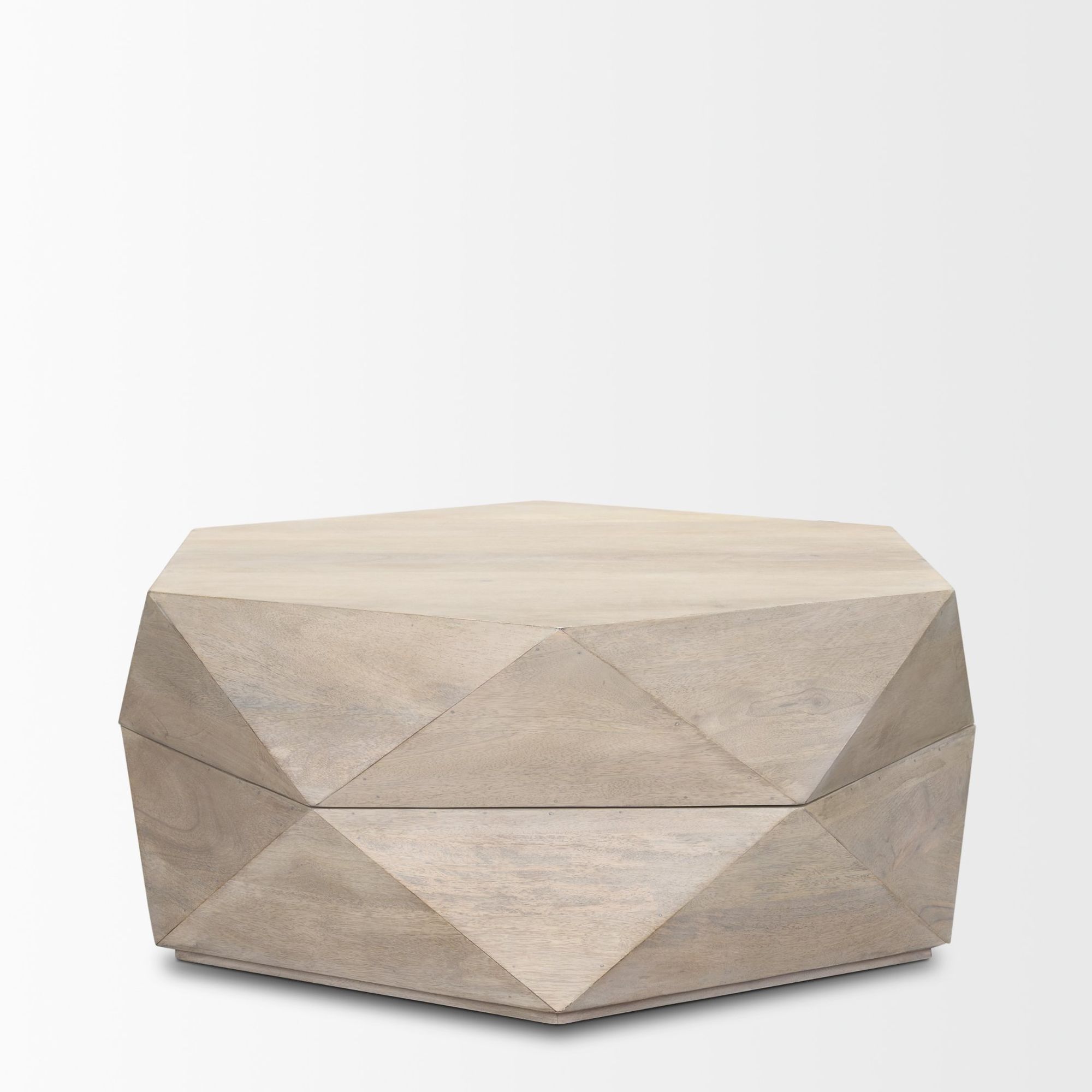 Mercana Arreto 36" Hexagonal Coffee Table - Natural, Wood