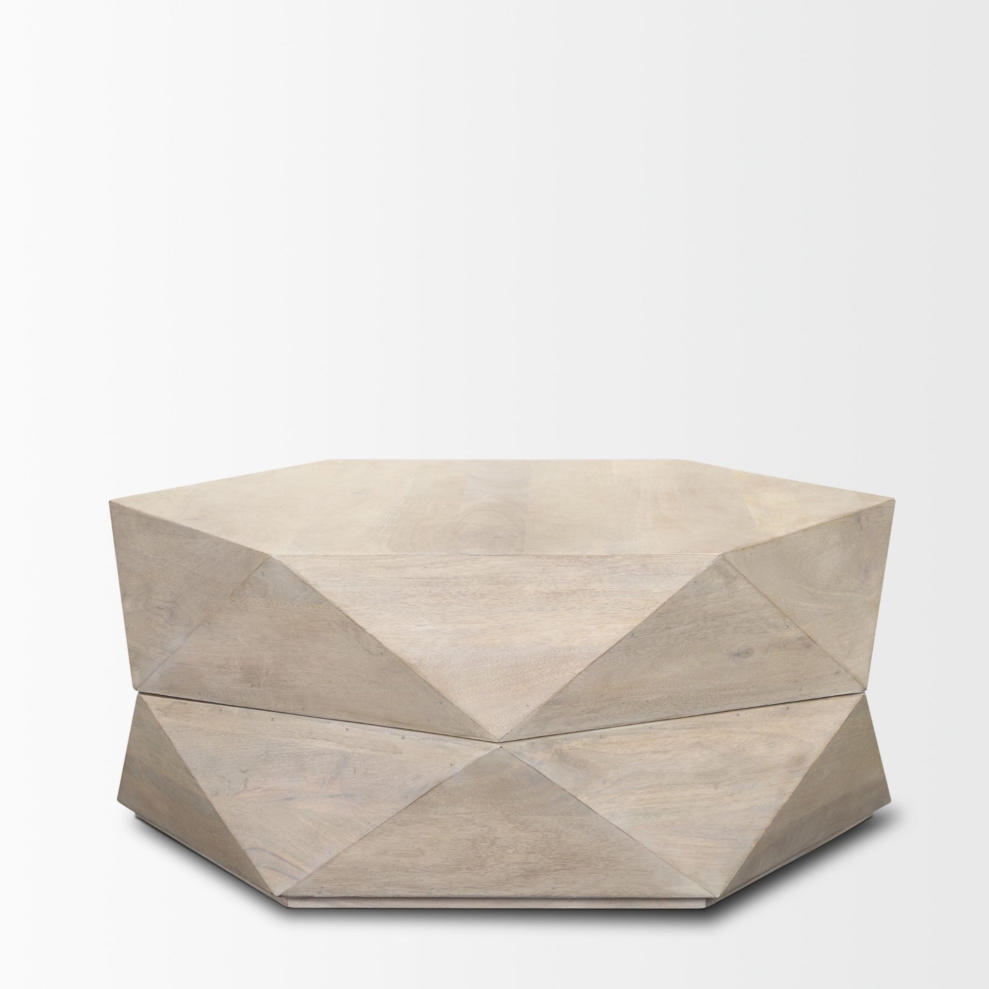 Mercana Arreto 36" Hexagonal Coffee Table - Natural, Wood