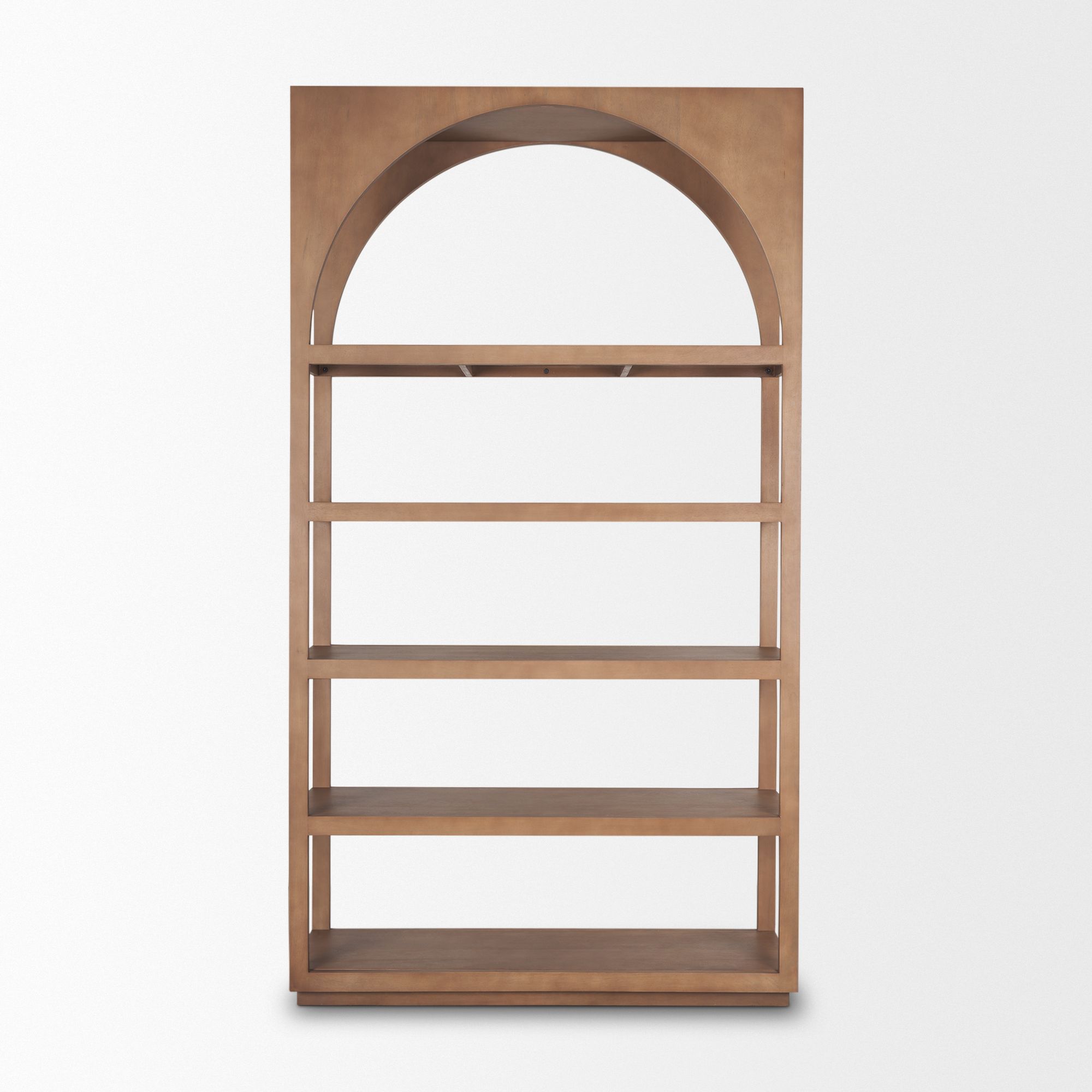 Mercana - Bela Arched Shelving Unit Medium Brown Wood