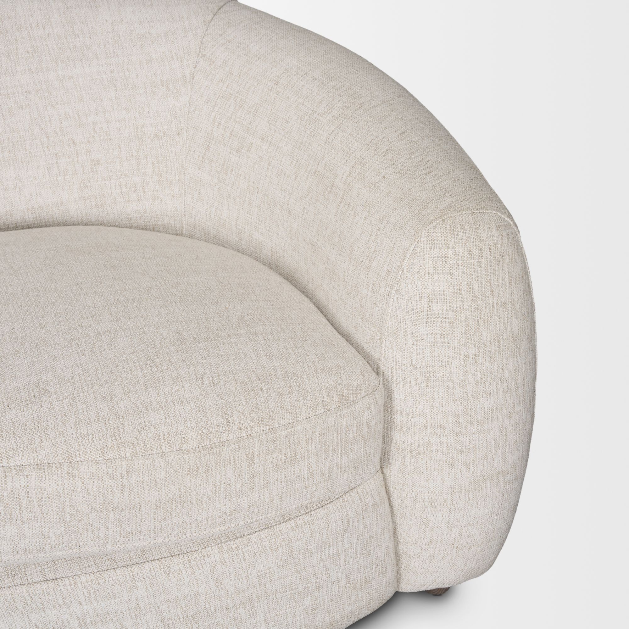 Mercana - Valentina Curved Sofa in Oatmeal