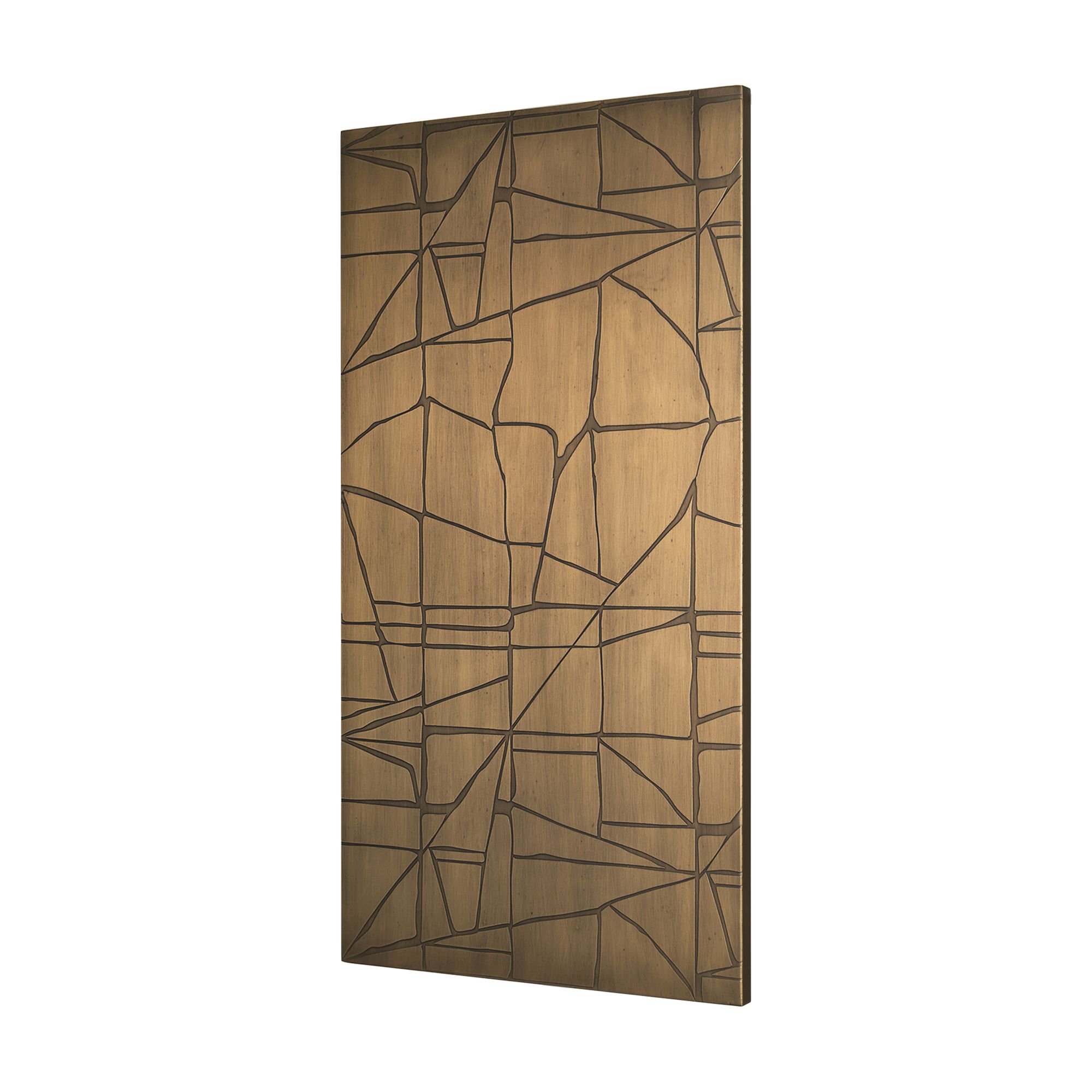 Mercana - Roho Painted Gold Metal Wall Art