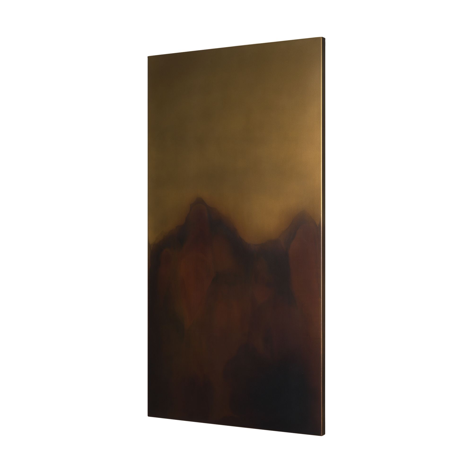 Mercana - Rios Gold and Red Painted w/ Acid Wash Metal Wall Art