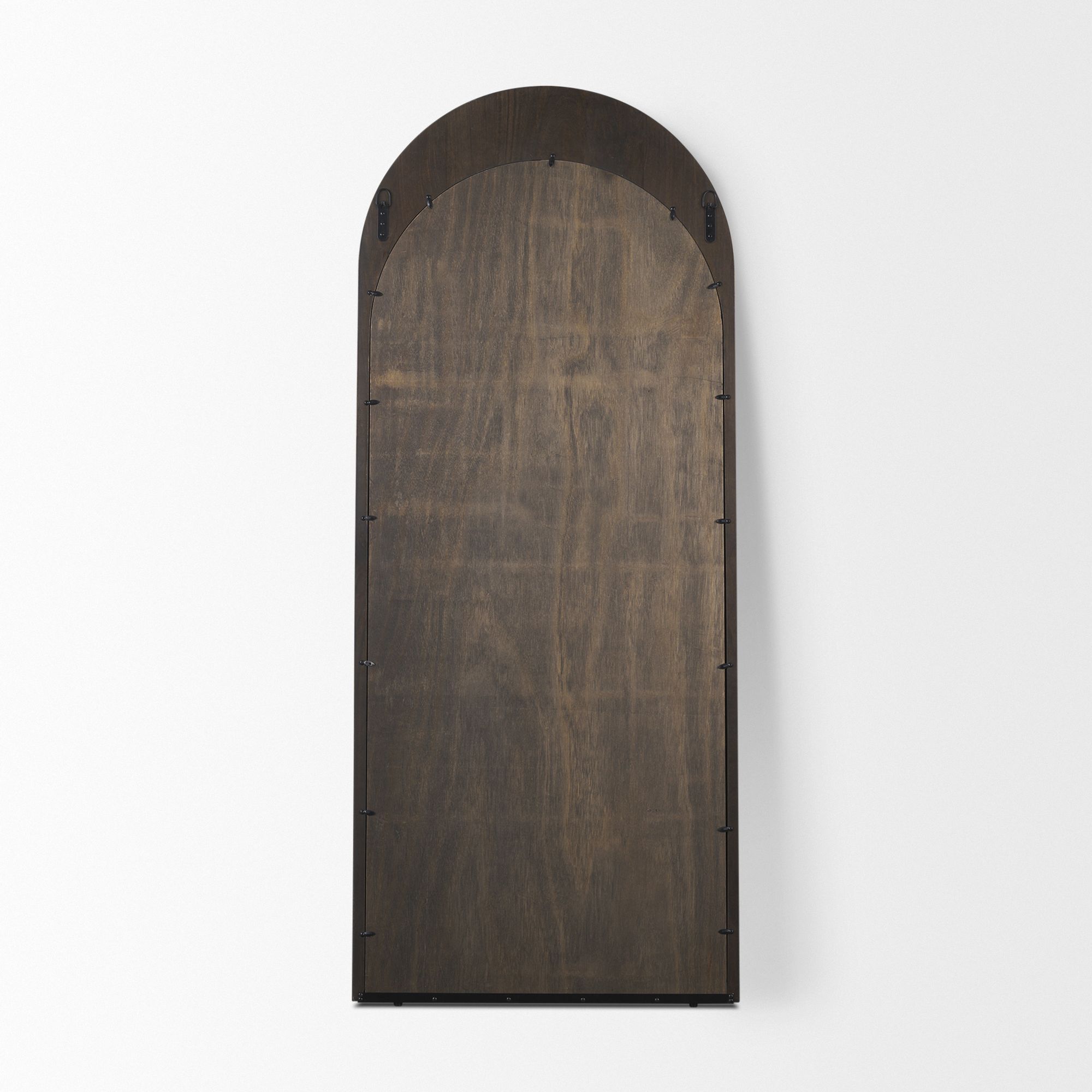 Mercana Celeste Wood Arched Floor Mirror - Dark Brown