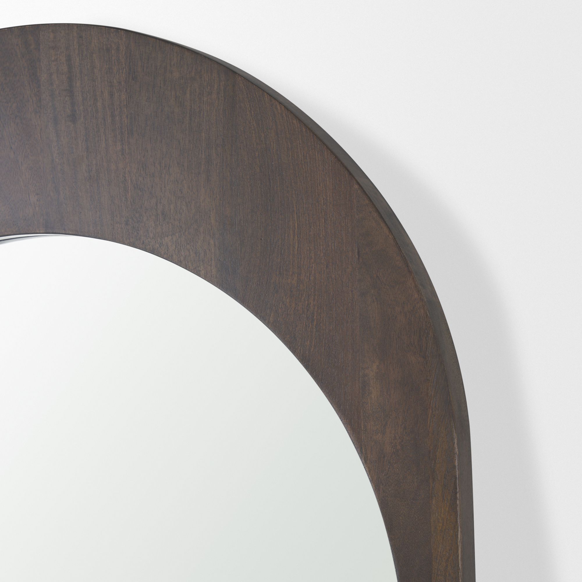 Mercana Celeste Wood Arched Floor Mirror - Dark Brown