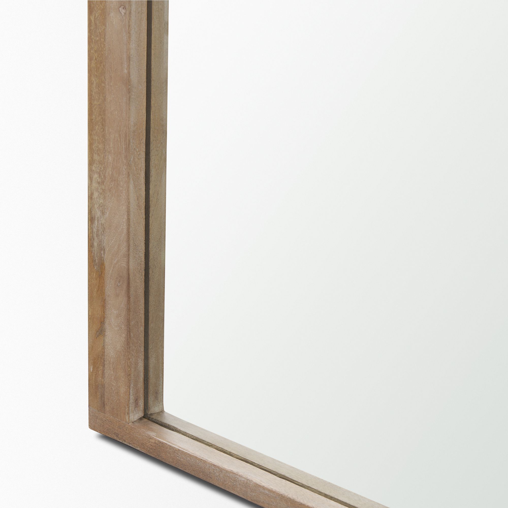 Mercana Celeste Wood Arched Floor Mirror - Light Brown