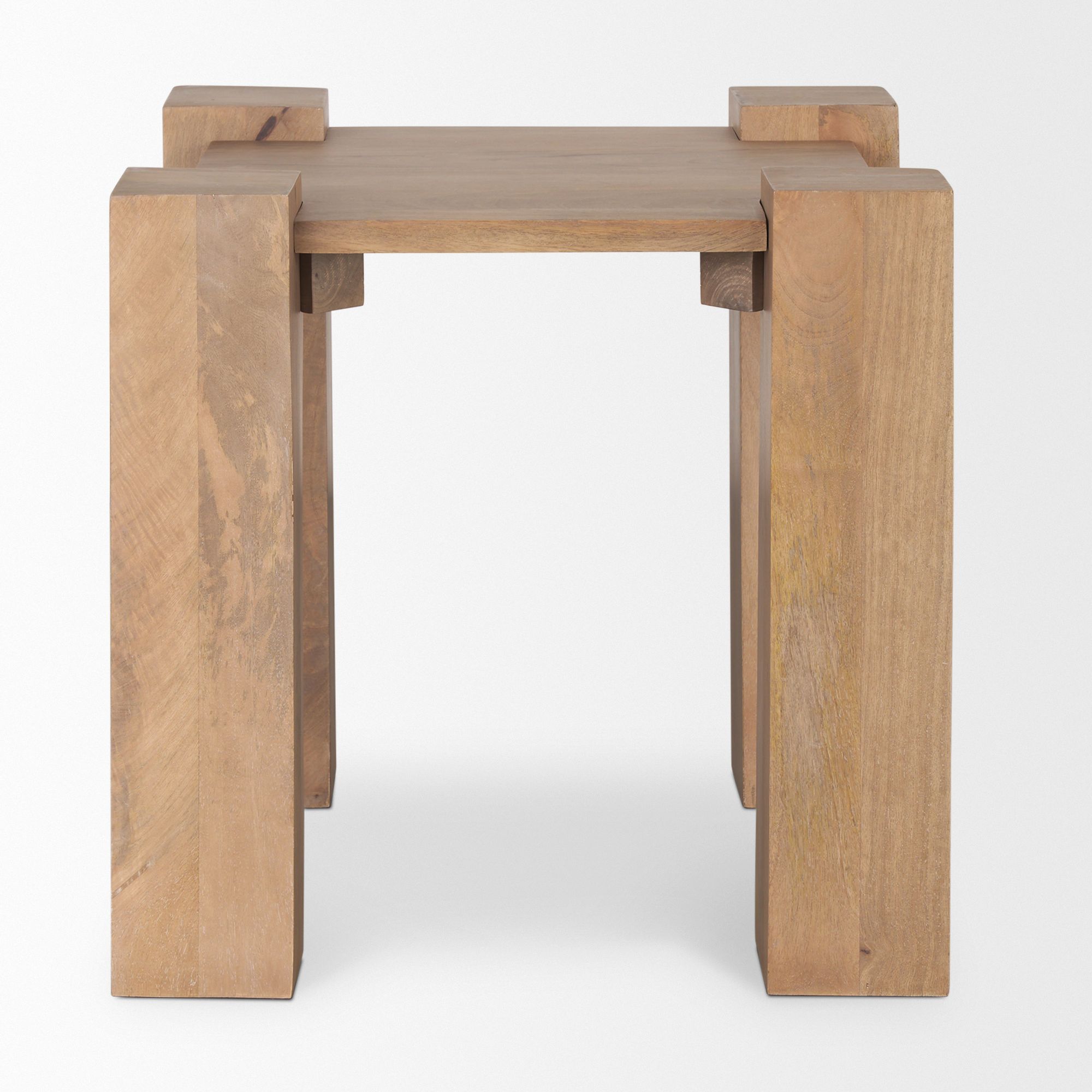 Mercana - Beth Light Brown Wood Square Accent Table