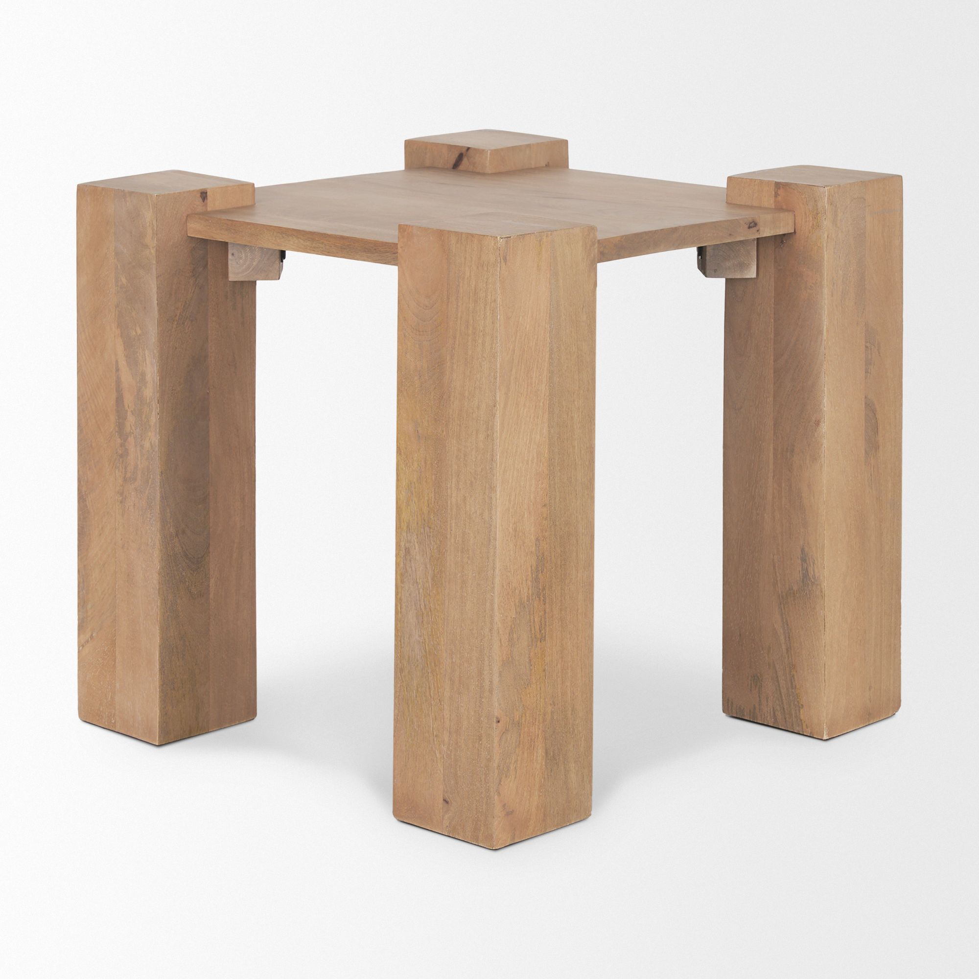 Mercana - Beth Light Brown Wood Square Accent Table