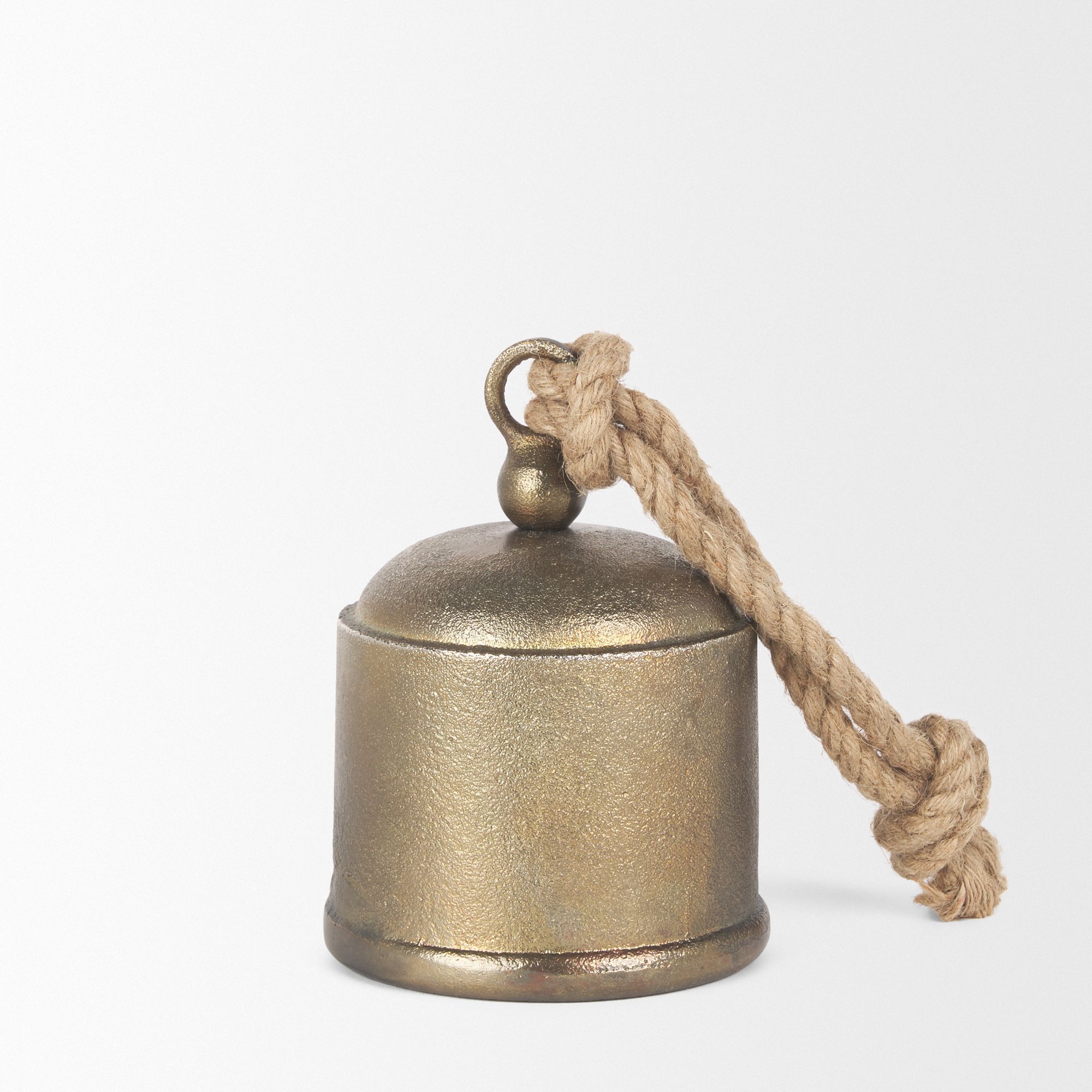 Mercana Quincy Medium Metal Decorative Bell Object - Gold