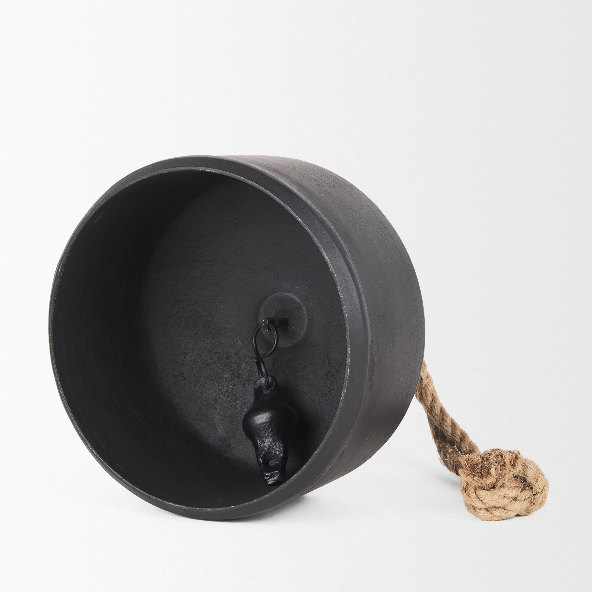 Mercana Quincy Large Metal Decorative Bell Object - Black