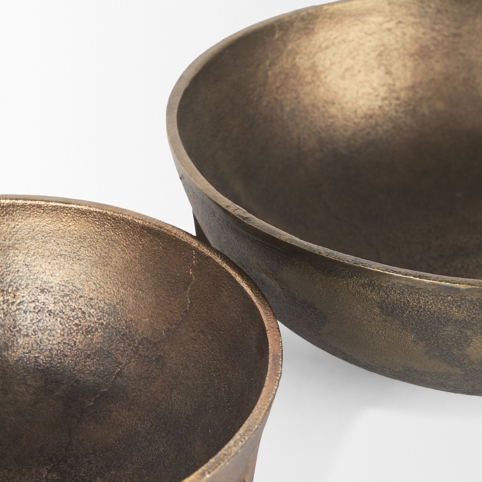 Mercana - Quita Large Gold Metal Decorative Bowls (Set of 2)