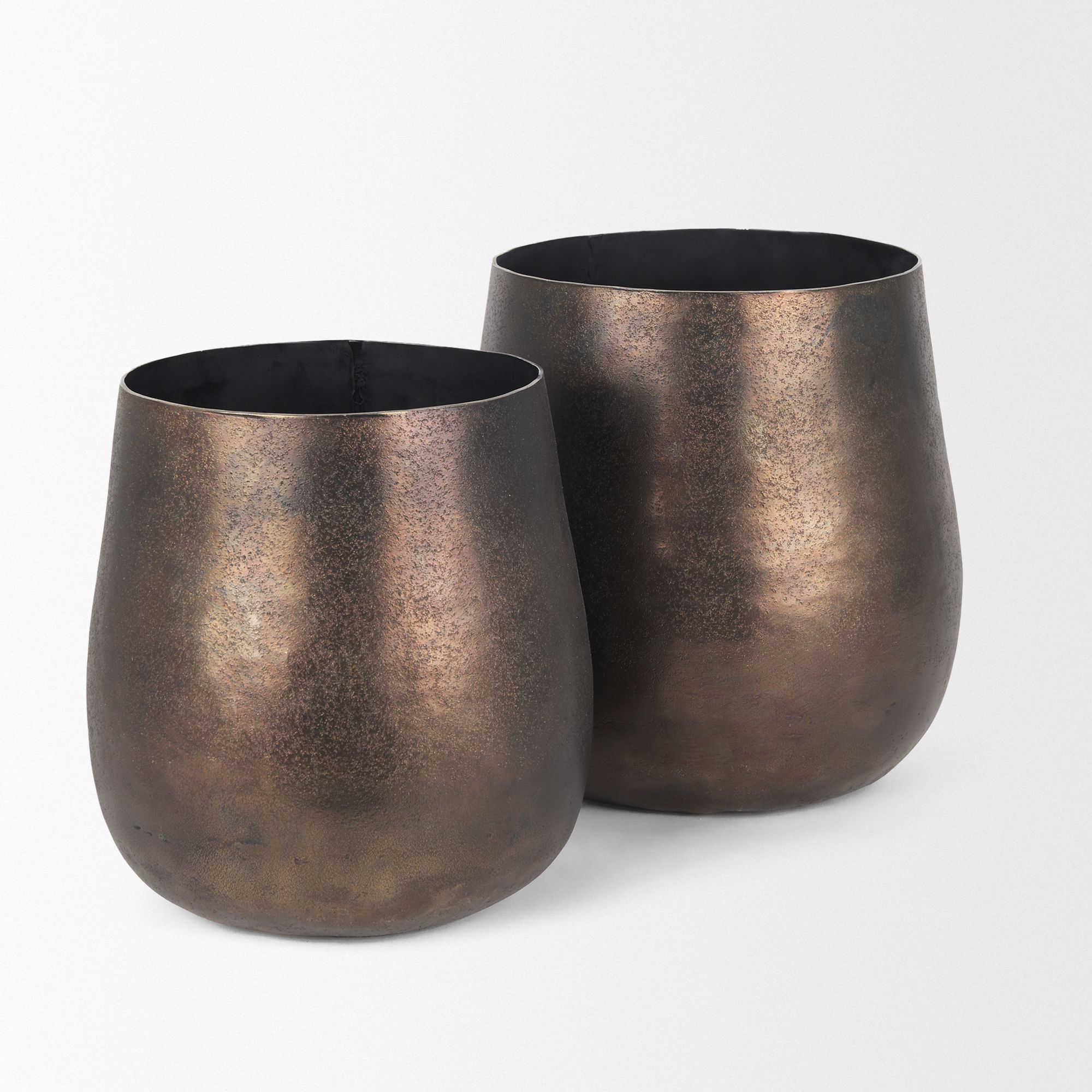 Mercana Quade Large Metal Planter - Gold