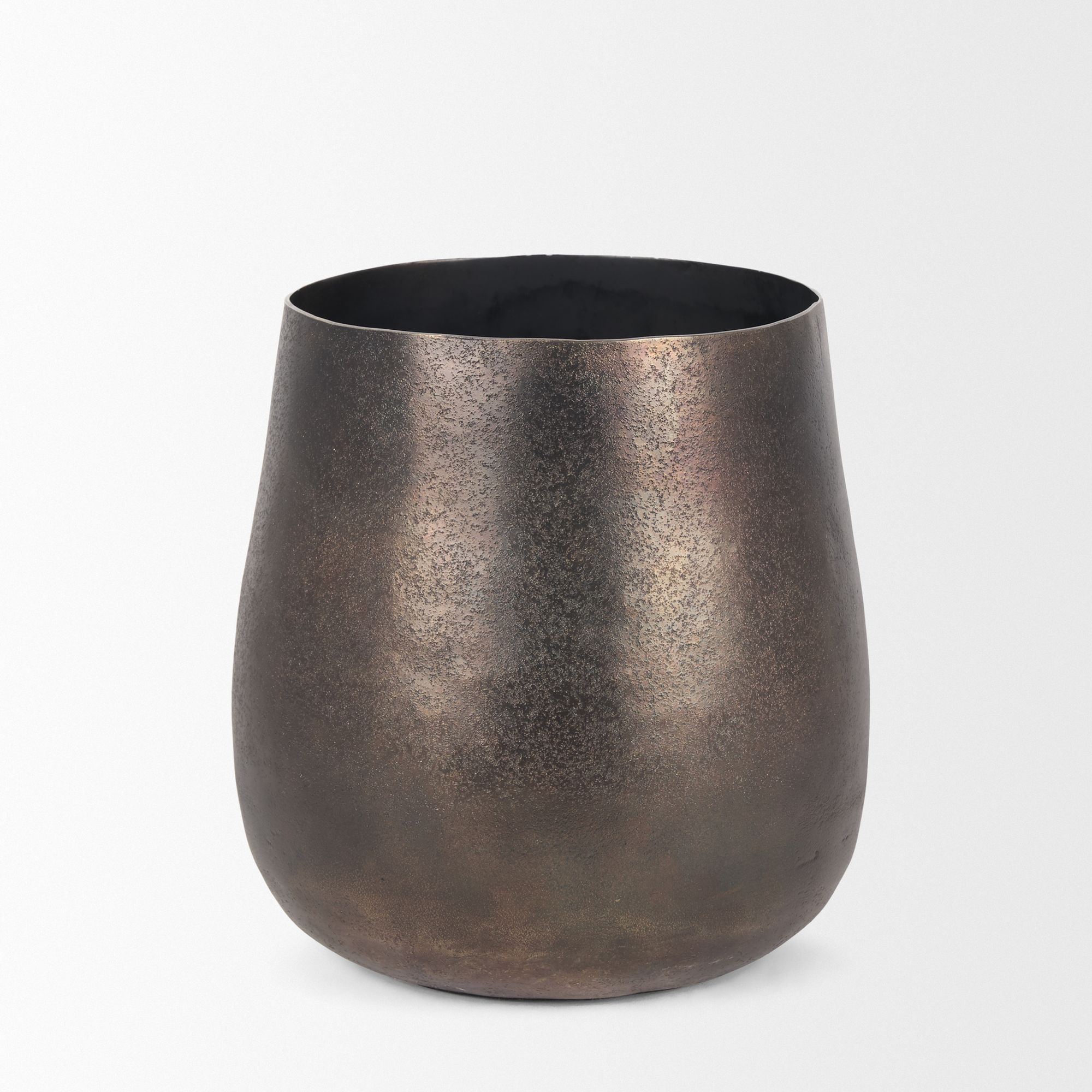 Mercana Quade Small Metal Planter - Gold