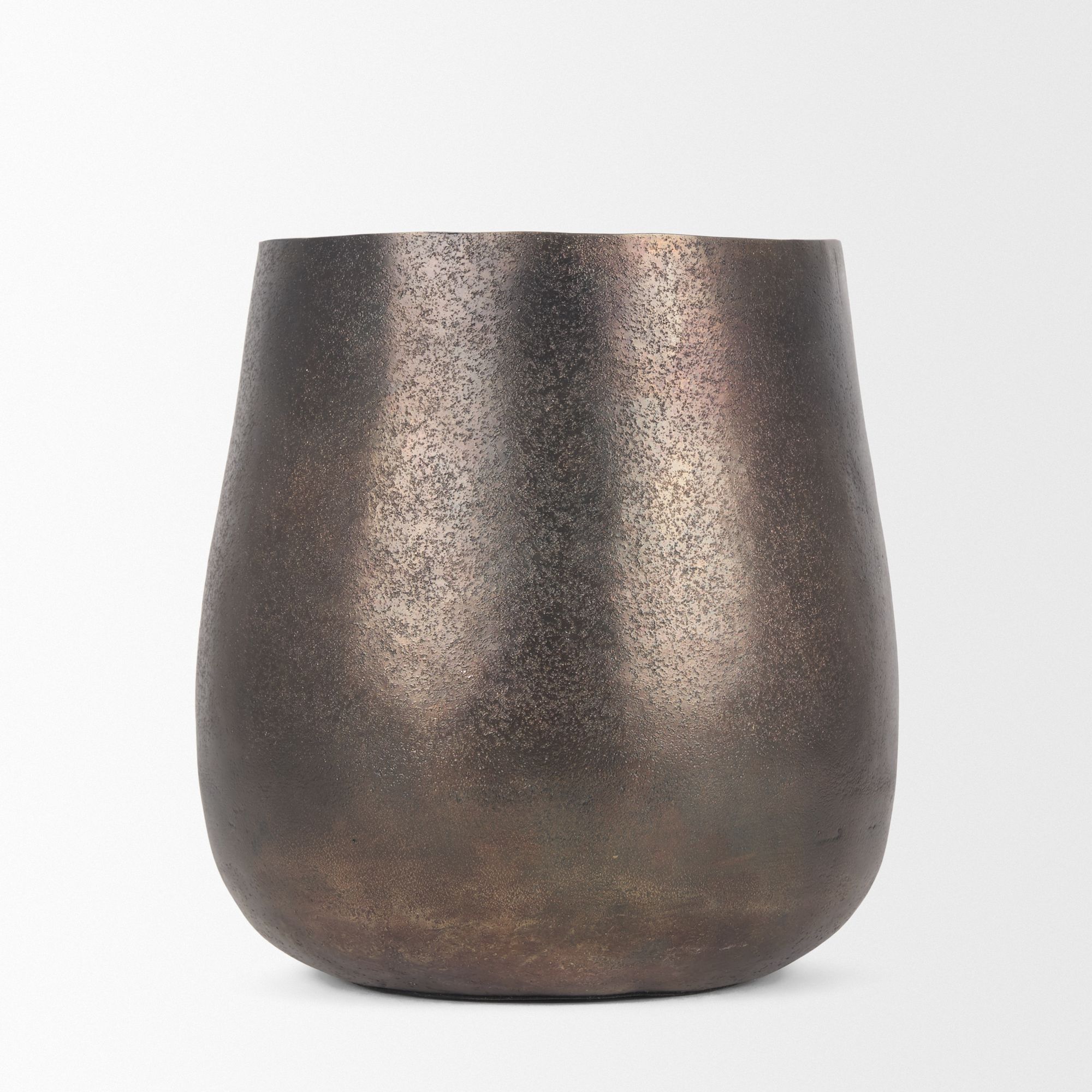 Mercana Quade Small Metal Planter - Gold