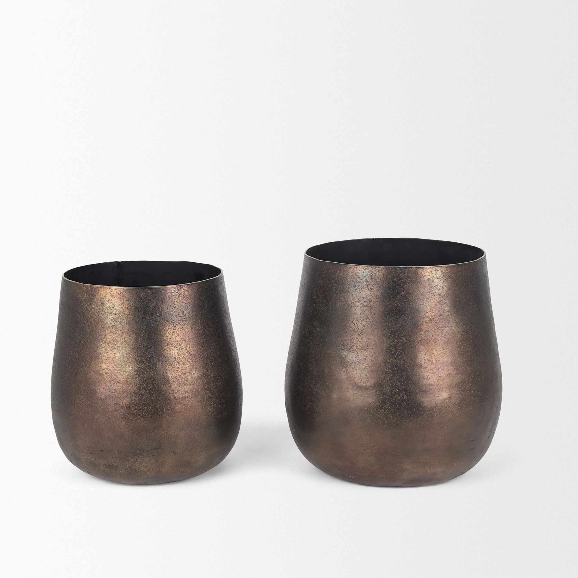 Mercana Quade Small Metal Planter - Gold