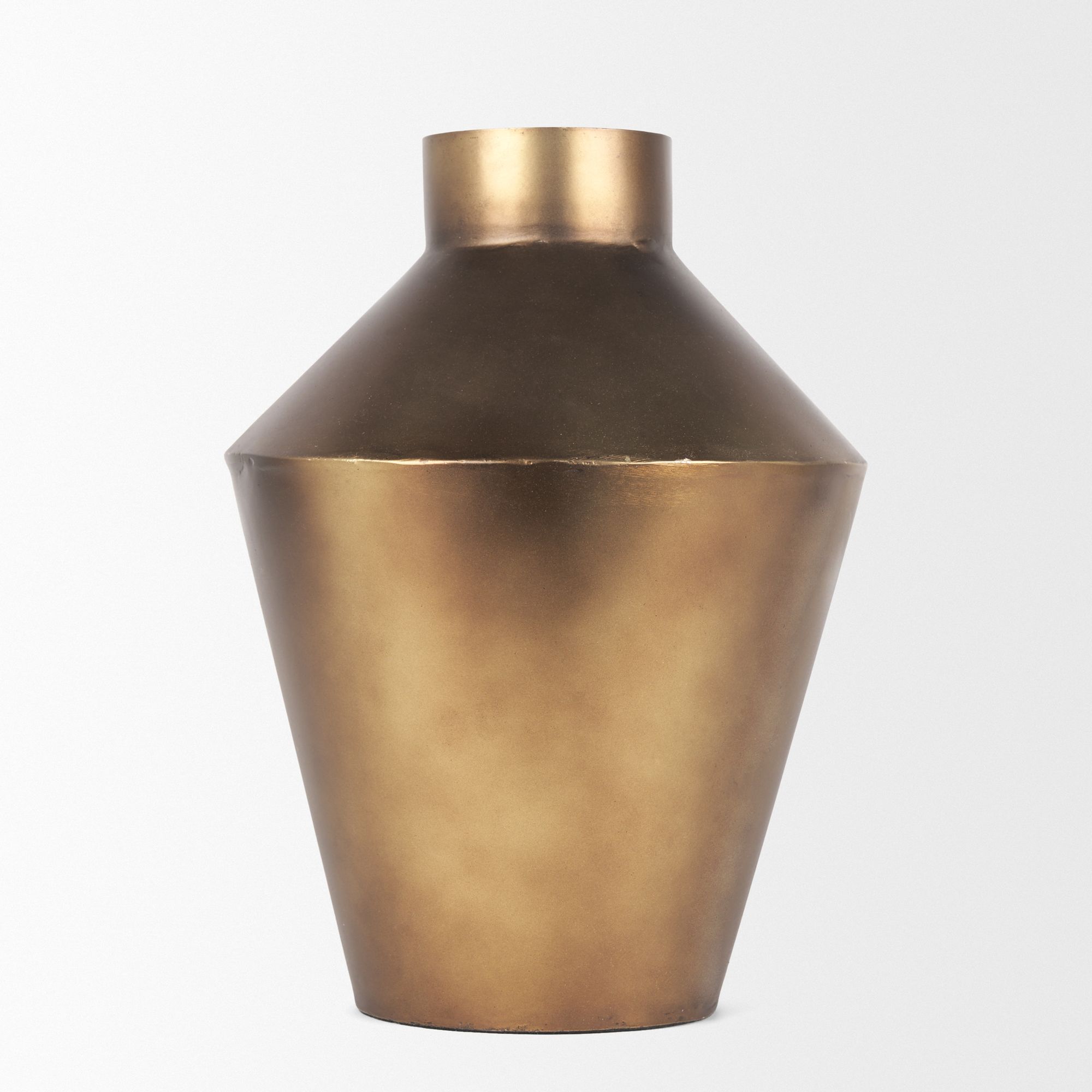 Mercana Perrin Small Metal Decorative Vase - Gold