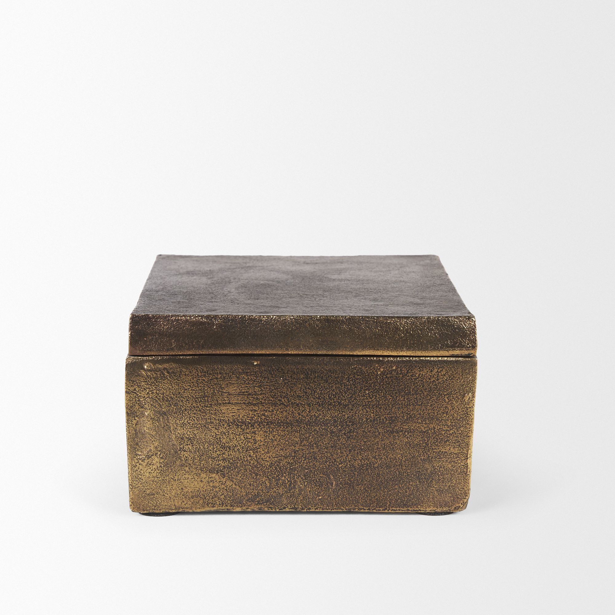 Mercana Porschia Large Metal Decorative Box - Gold