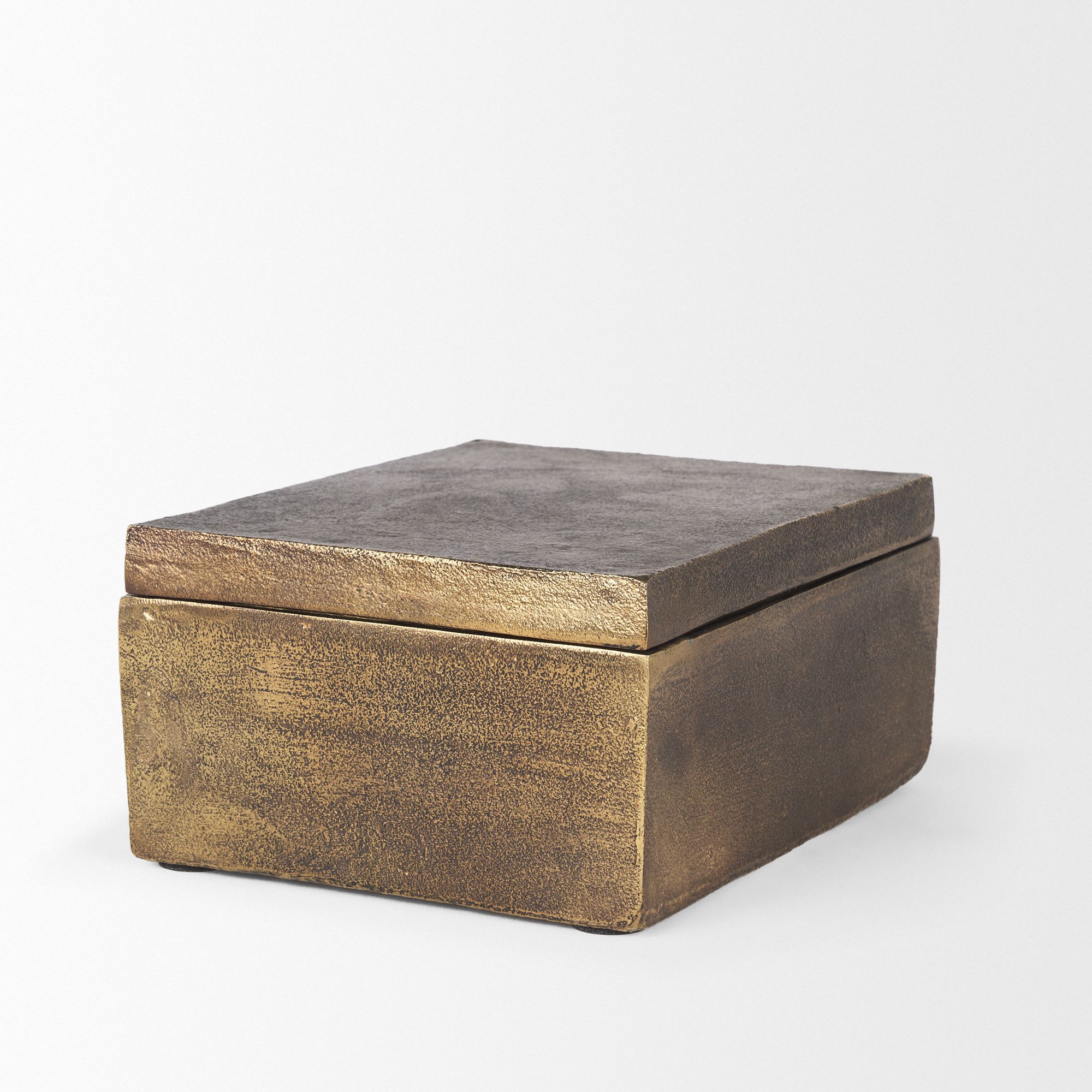 Mercana Porschia Large Metal Decorative Box - Gold