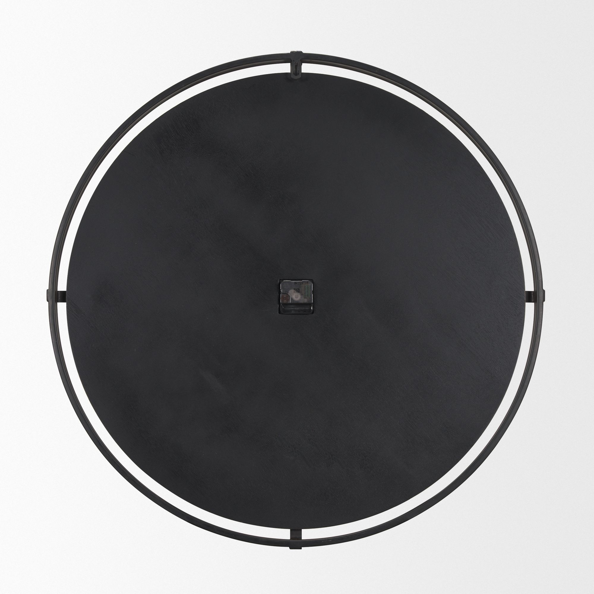 Mercana - Rani Matte Black Metal/Wood Wall Clock