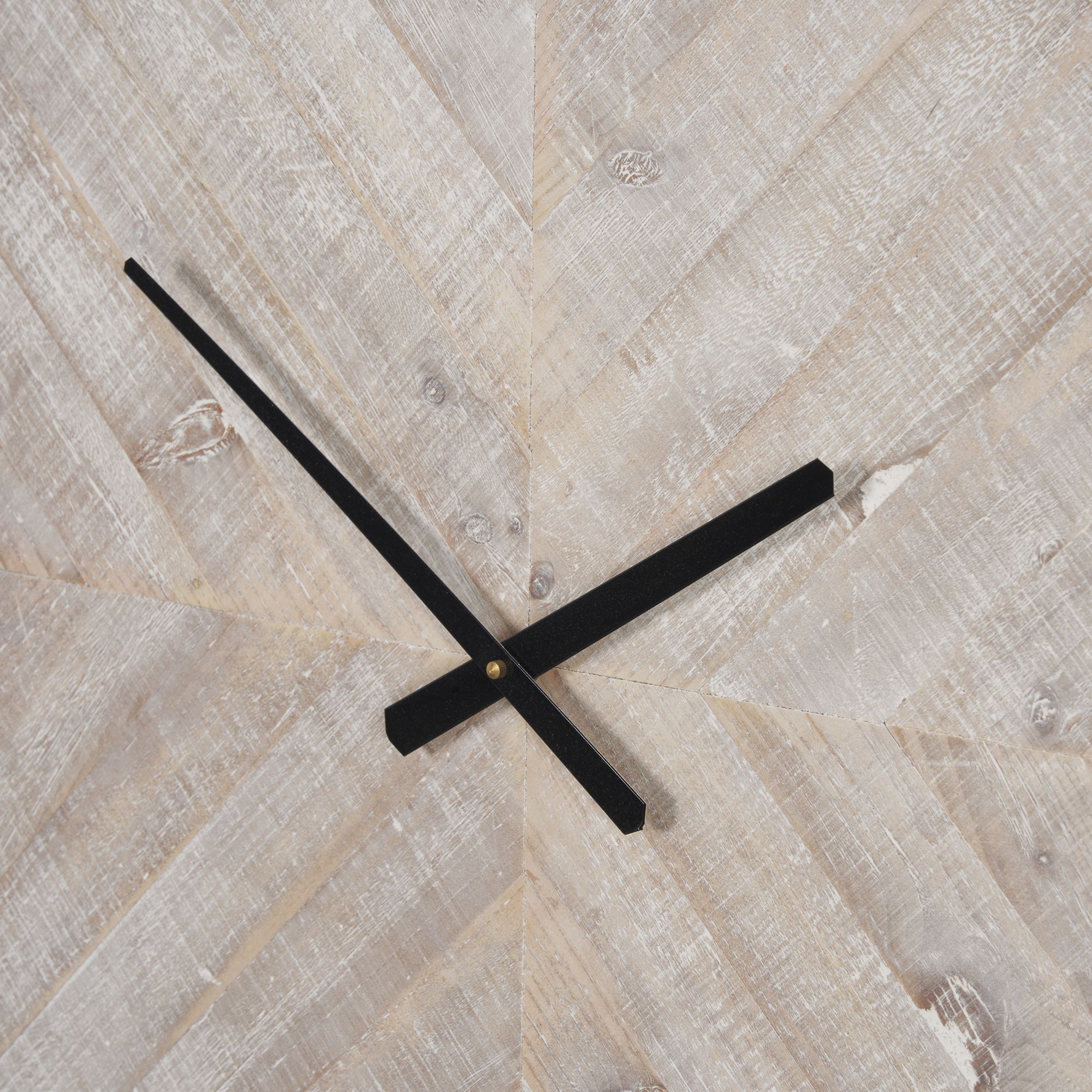 Mercana - Rani Matte Black Metal/Wood Wall Clock