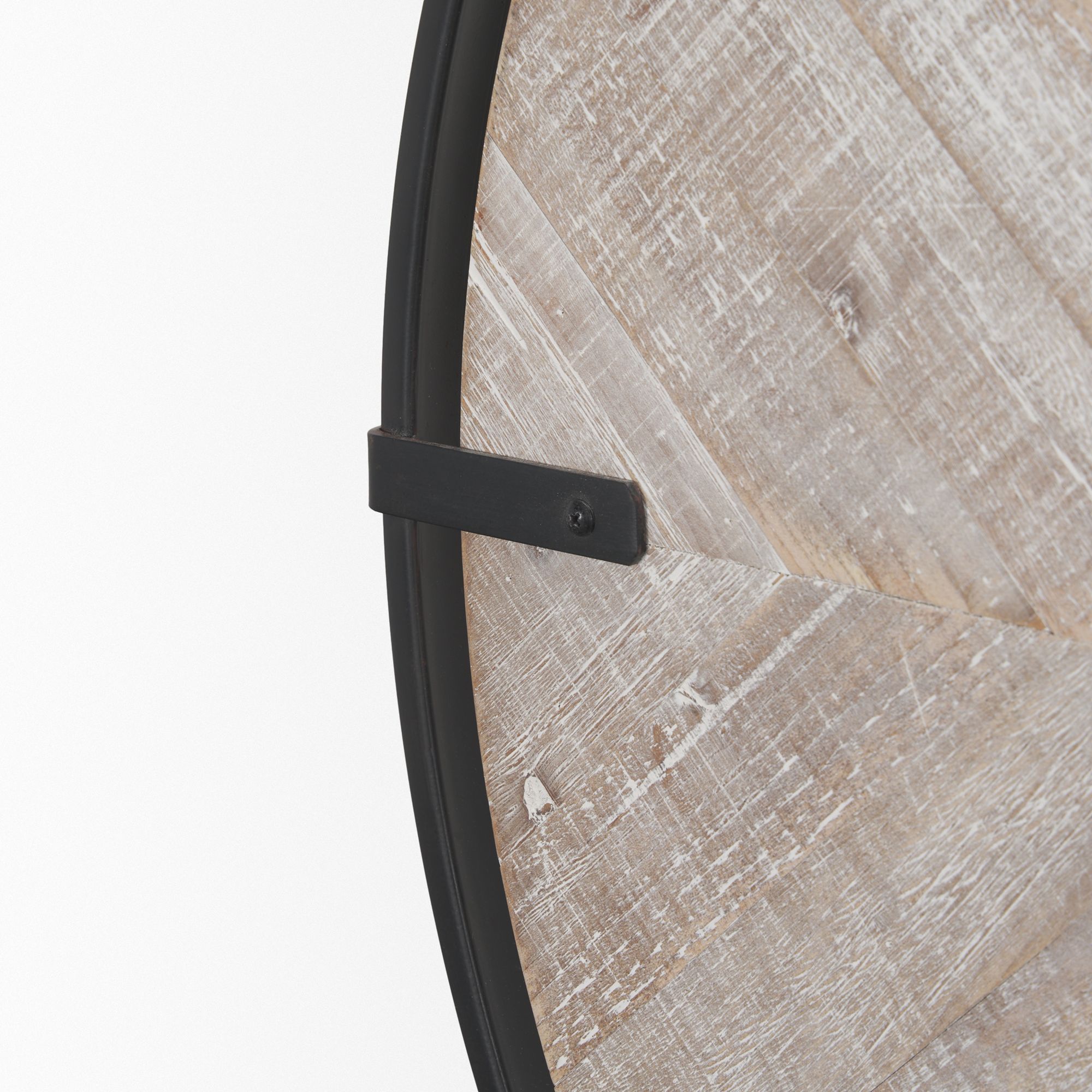 Mercana - Rani Matte Black Metal/Wood Wall Clock