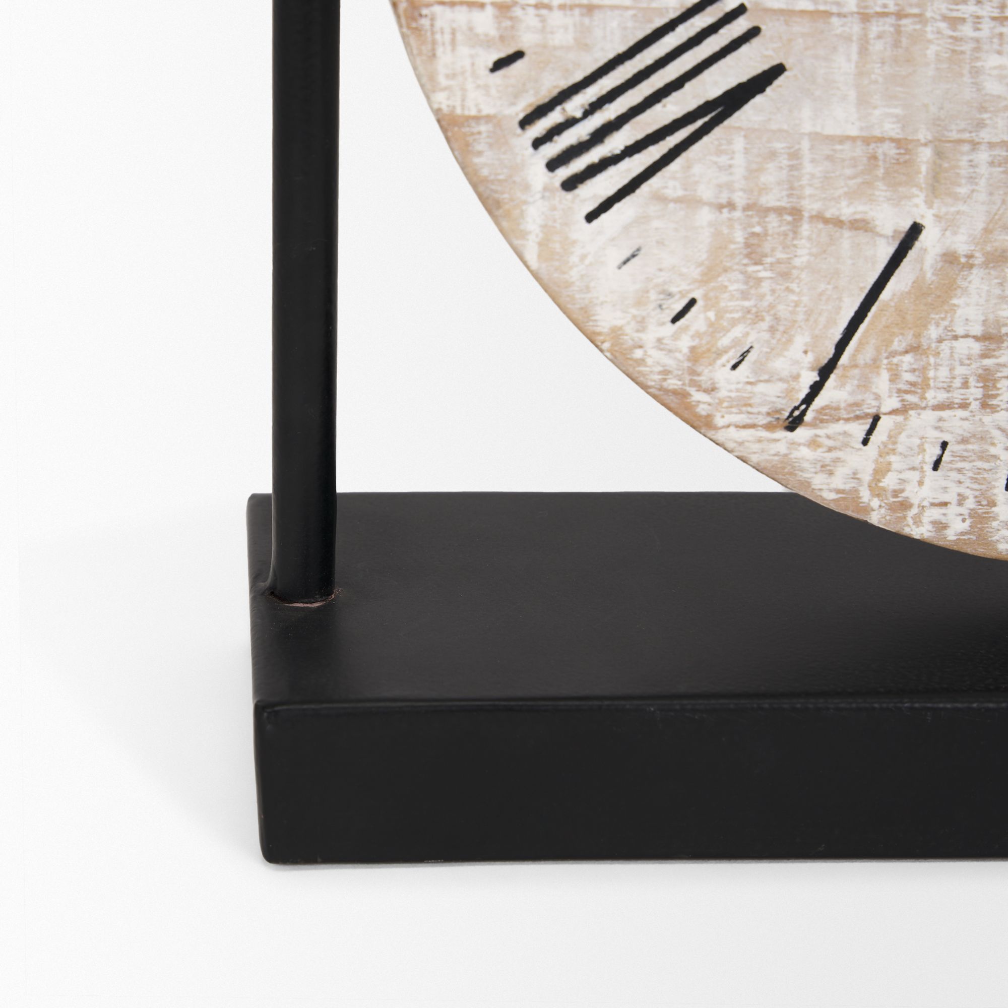 Mercana - Raja Matte Black Metal Table Clock