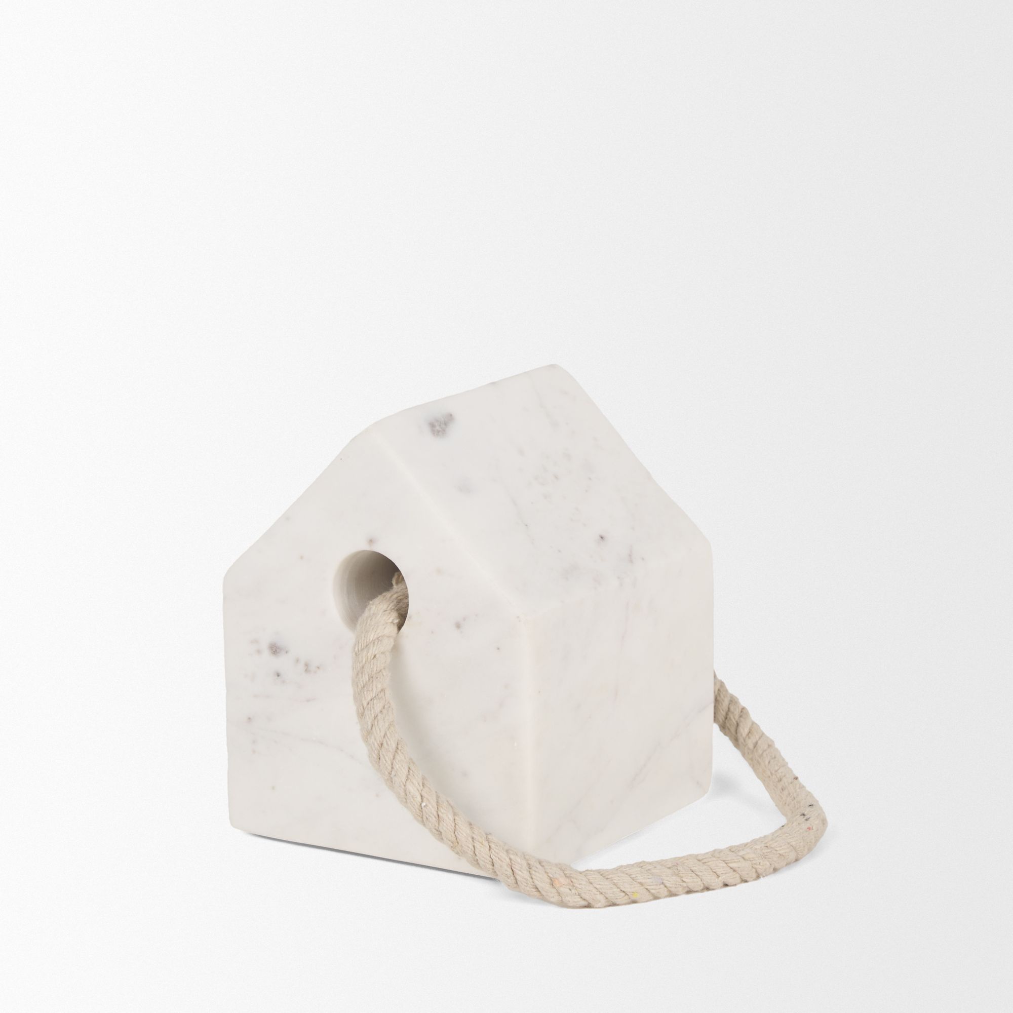 Mercana Raena Marble House Door Stopper - White