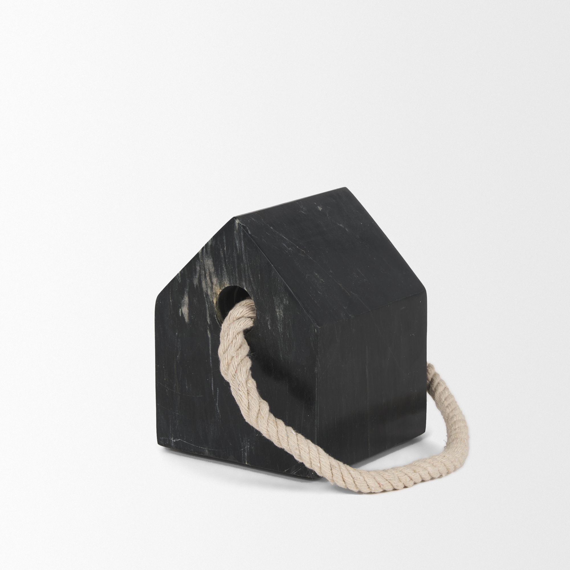 Mercana Raena Marble House Door Stopper - Black