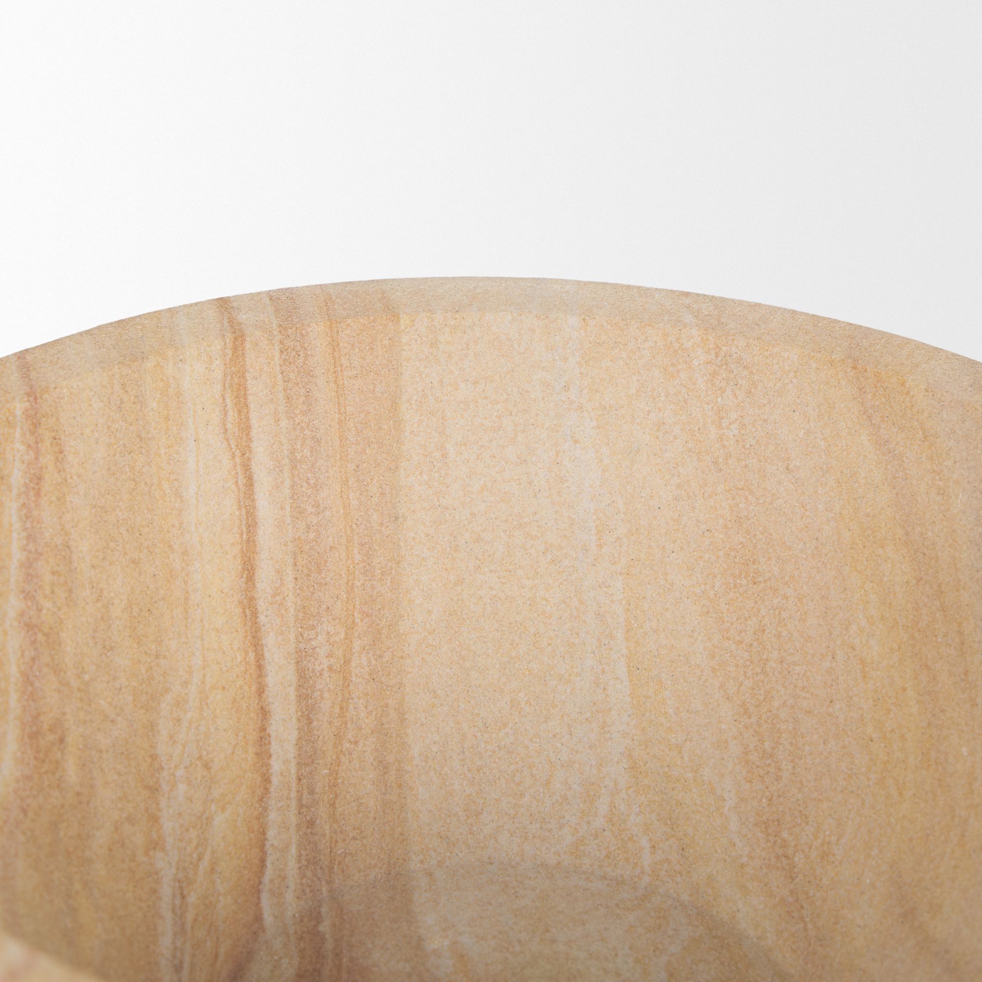 Mercana - Ramira Beige Sandstone Decorative Pedestal Bowl