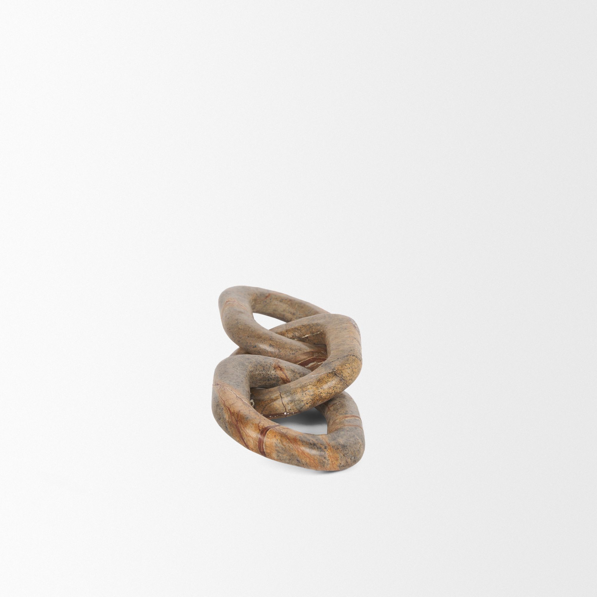 Mercana Reinir Marble Chain Link Decorative Object - Brown