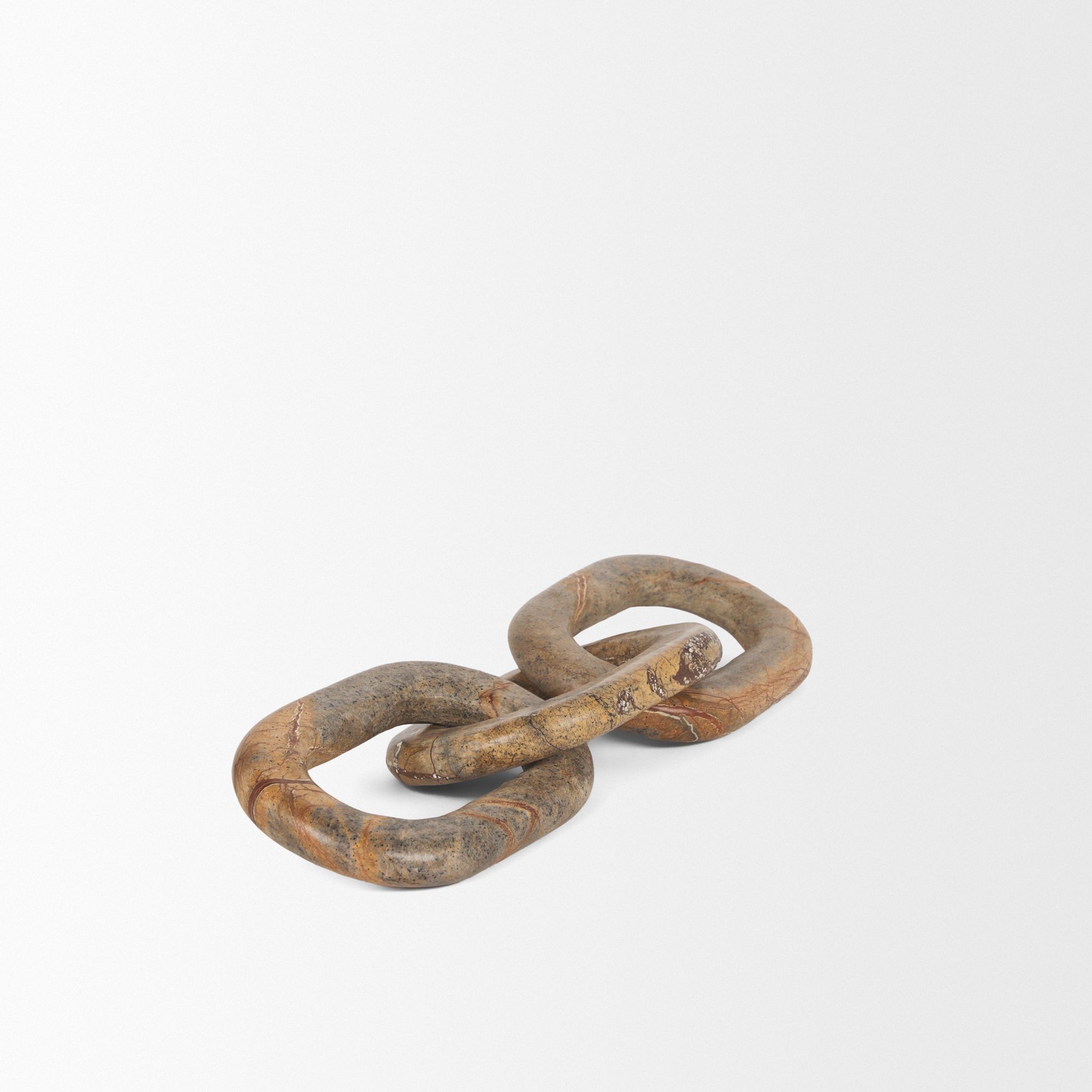 Mercana Reinir Marble Chain Link Decorative Object - Brown