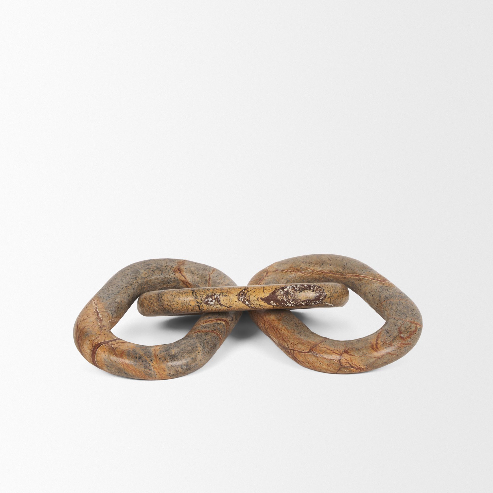 Mercana Reinir Marble Chain Link Decorative Object - Brown