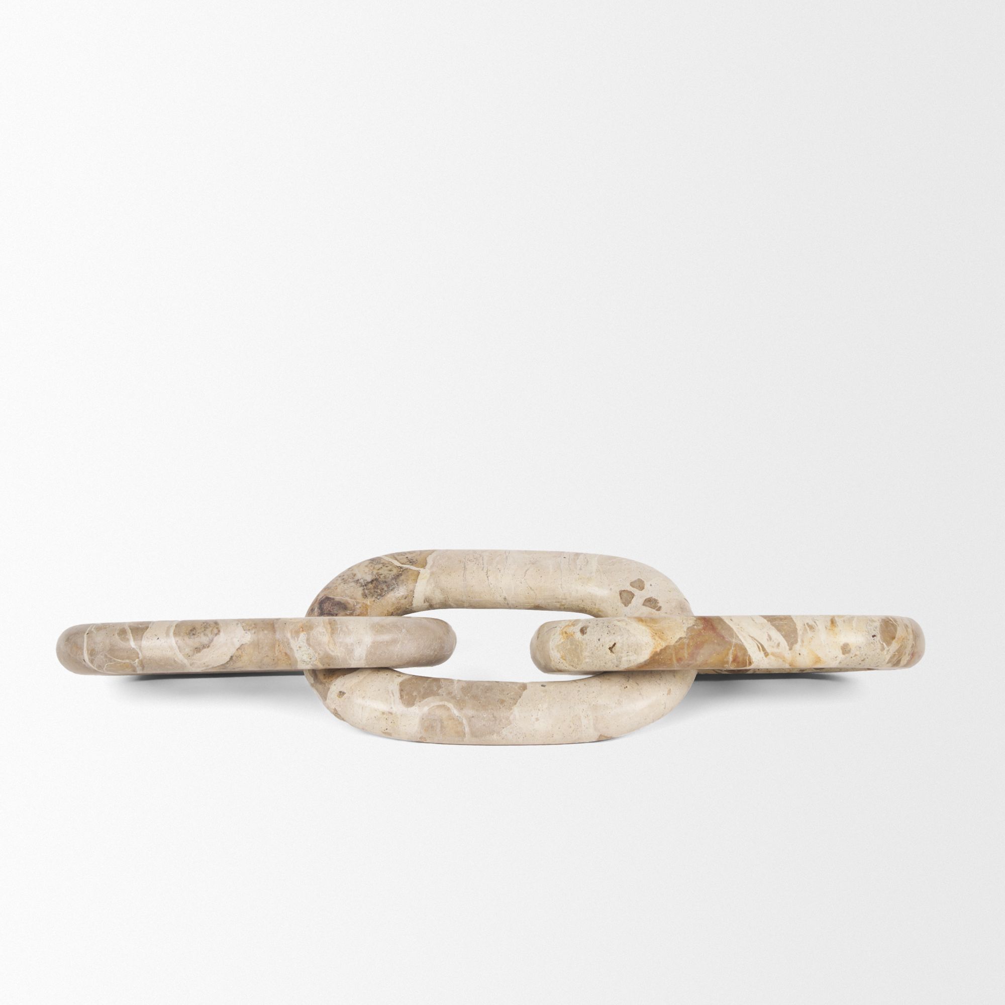 Mercana Reinir Marble Chain Link Decorative Object - Beige