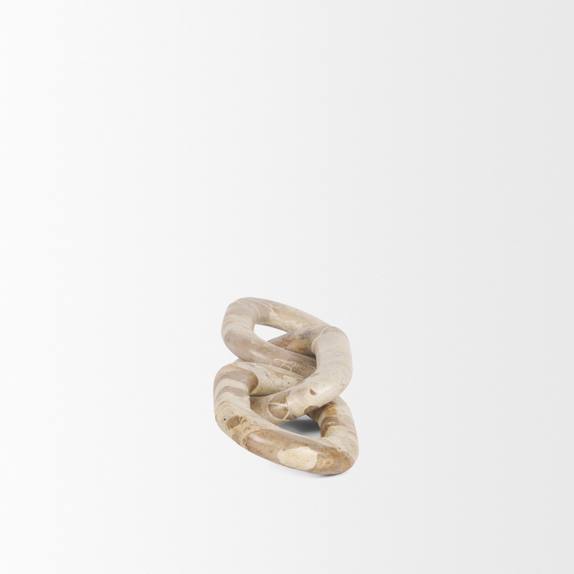 Mercana Reinir Marble Chain Link Decorative Object - Beige