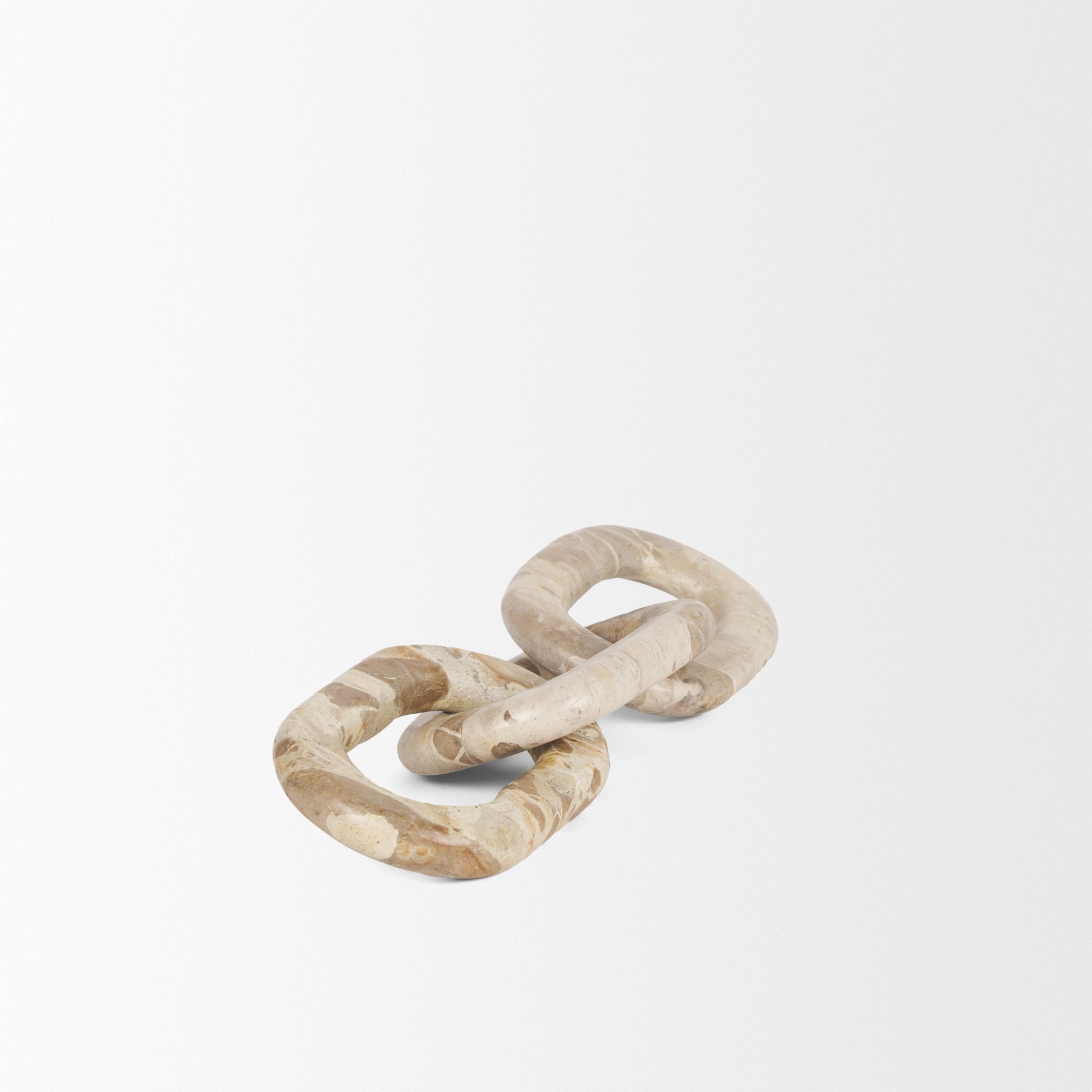 Mercana Reinir Marble Chain Link Decorative Object - Beige