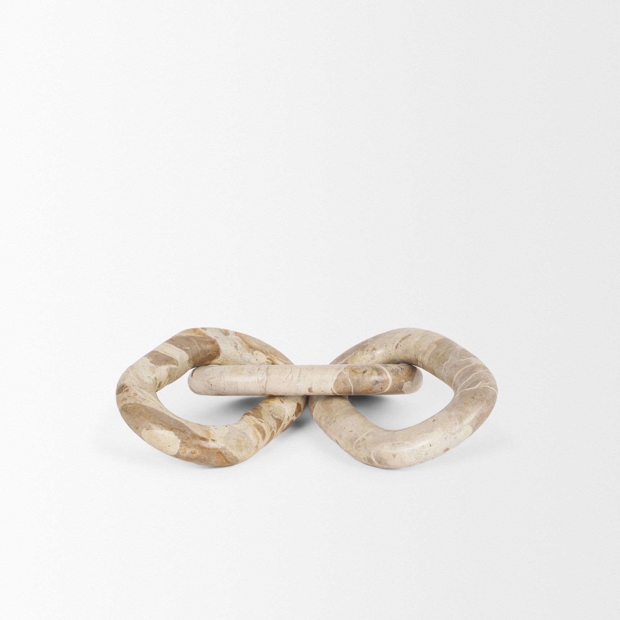 Mercana Reinir Marble Chain Link Decorative Object - Beige