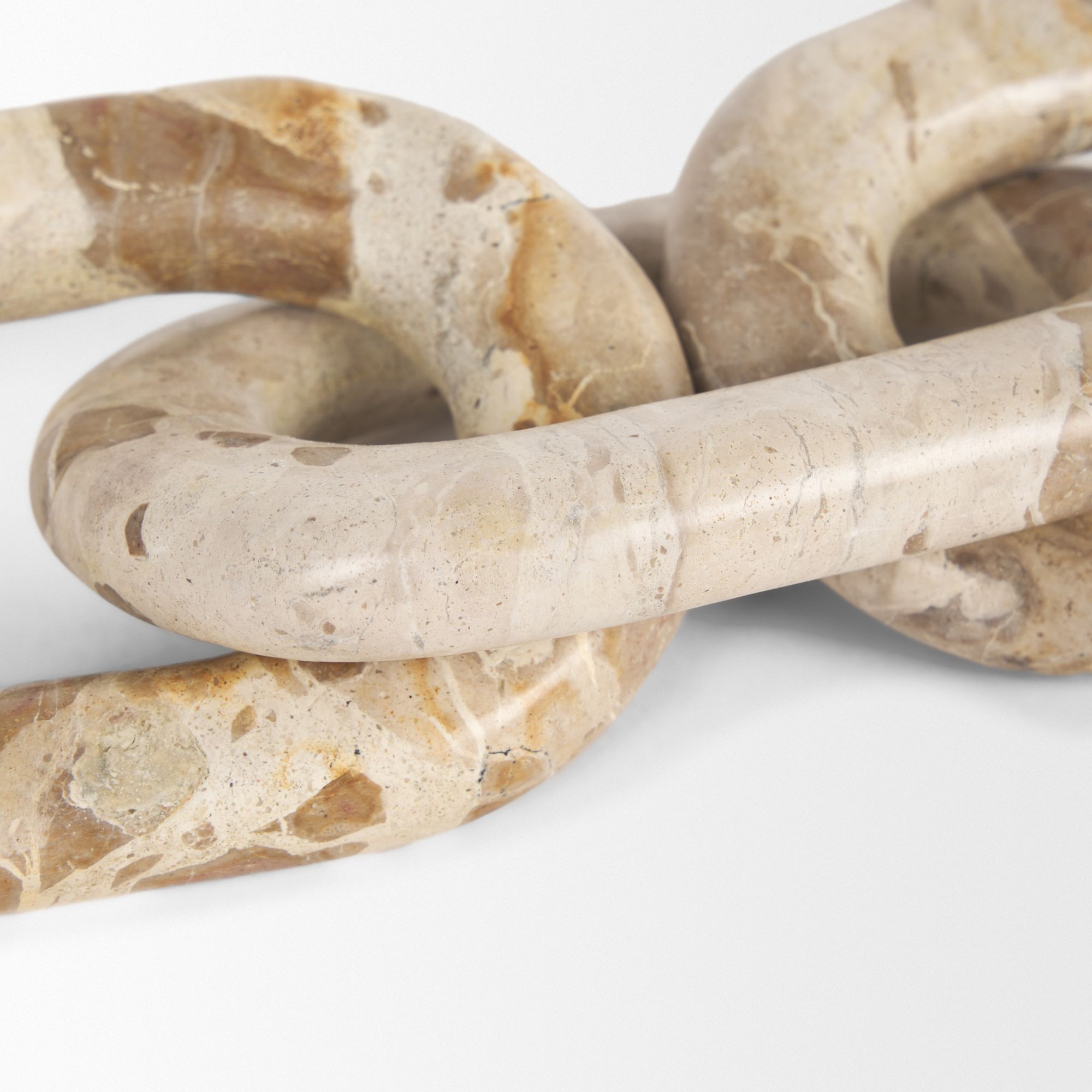 Mercana Reinir Marble Chain Link Decorative Object - Beige