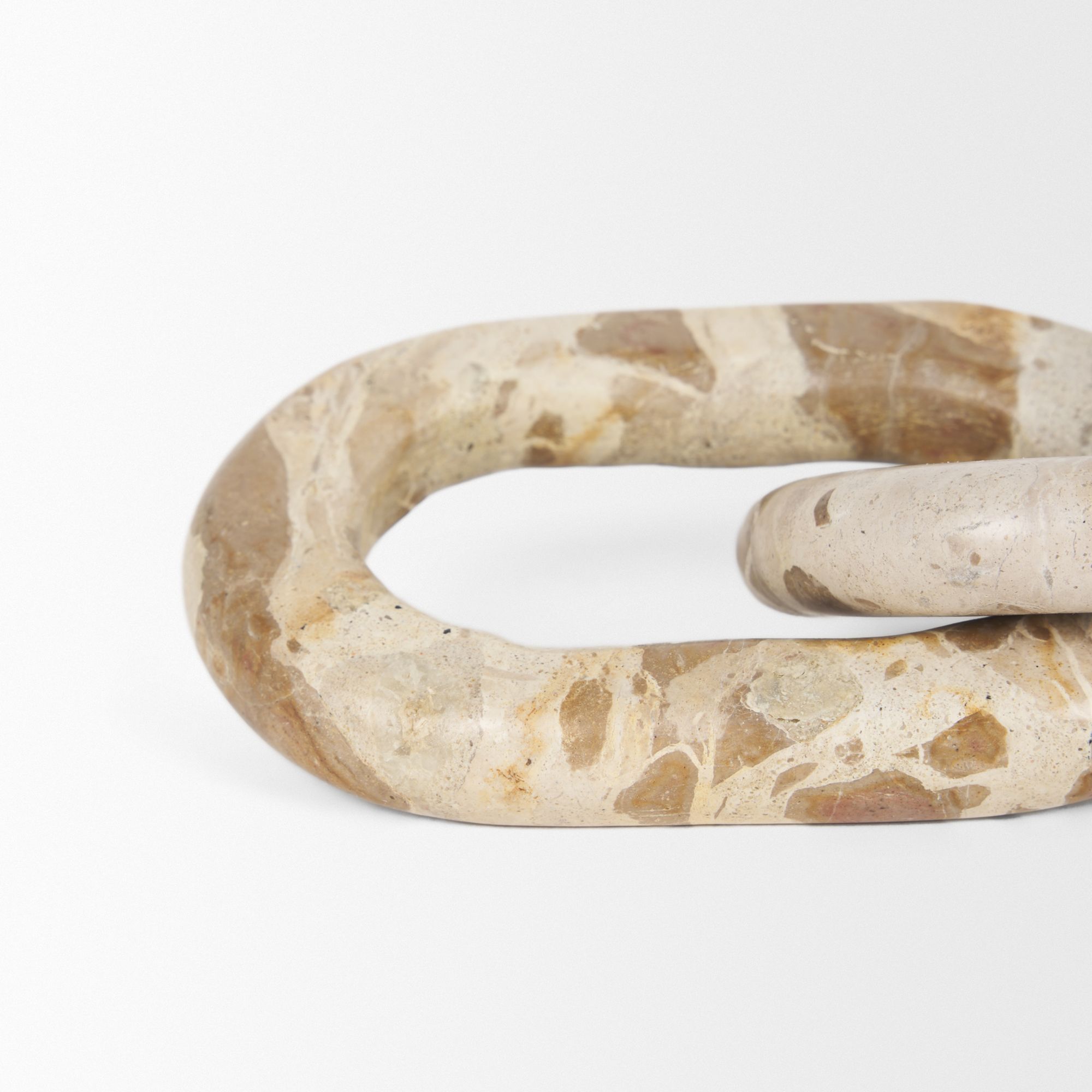 Mercana Reinir Marble Chain Link Decorative Object - Beige