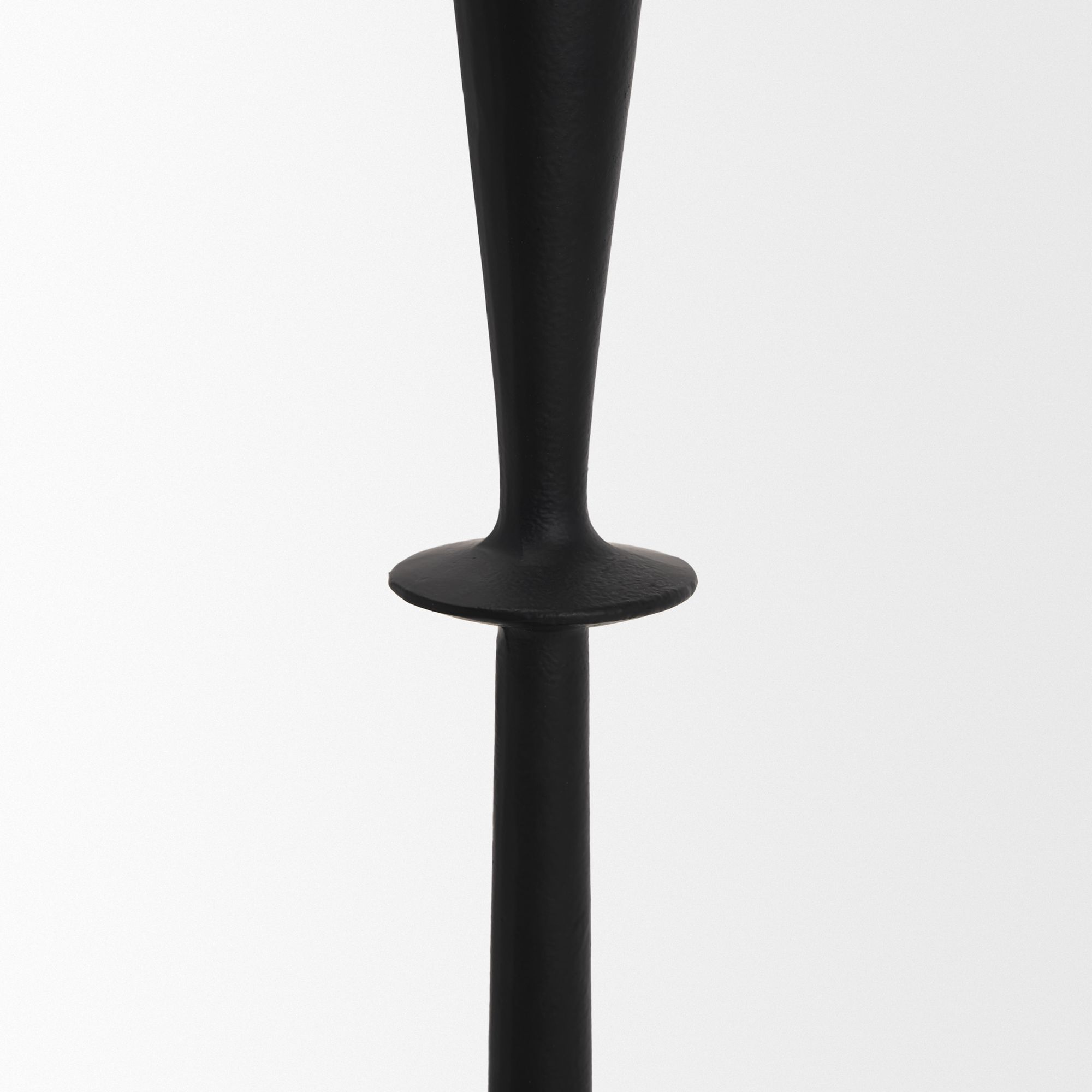 Mercana Qwin Matte Black Cast Aluminum Tall Candle Holder