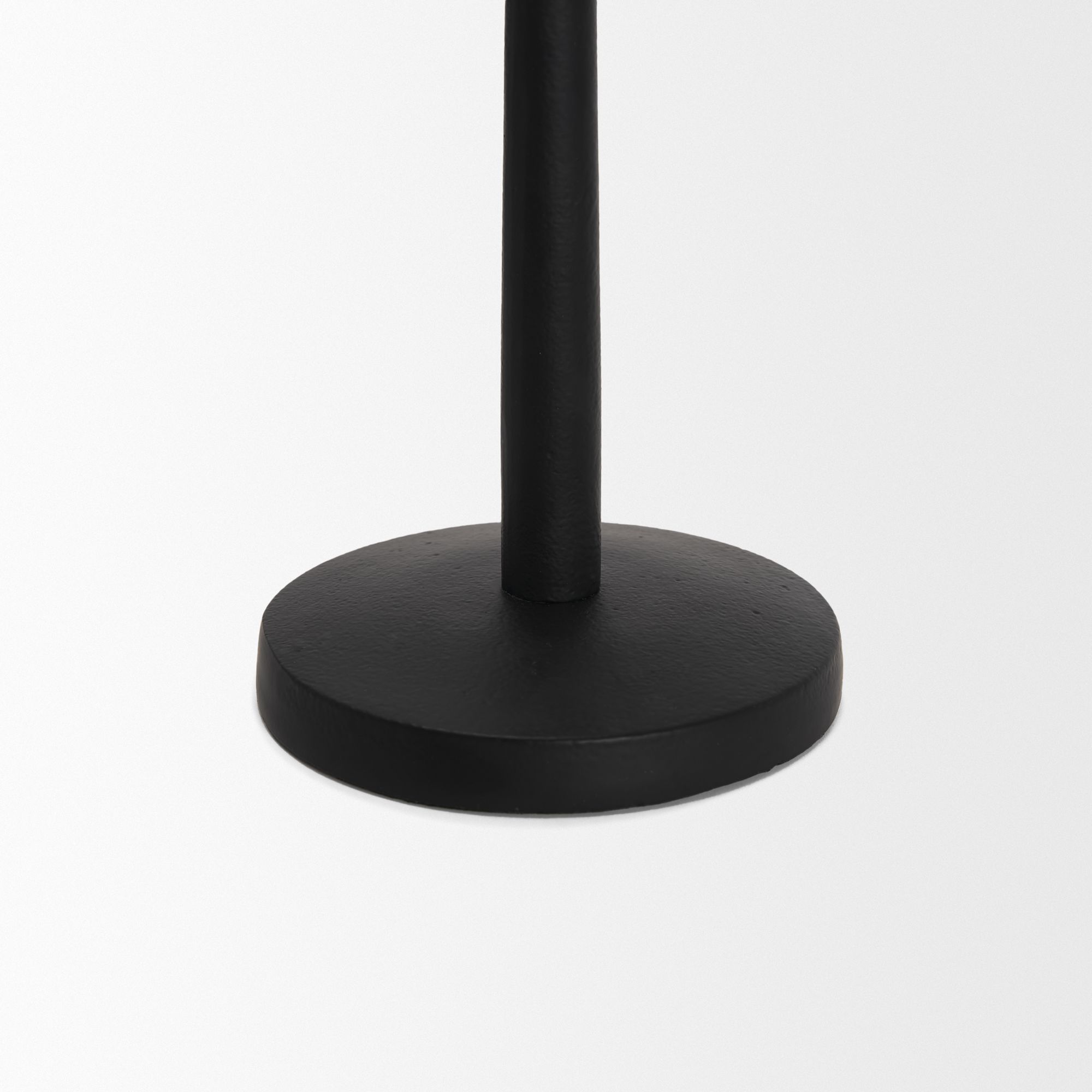 Mercana Qwin Matte Black Cast Aluminum Tall Candle Holder