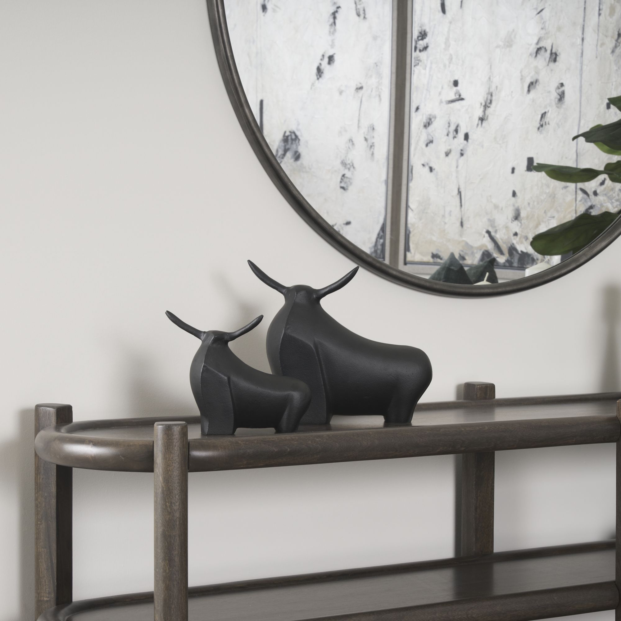 Mercana Radu Small Metal Bull Decorative Object - Black