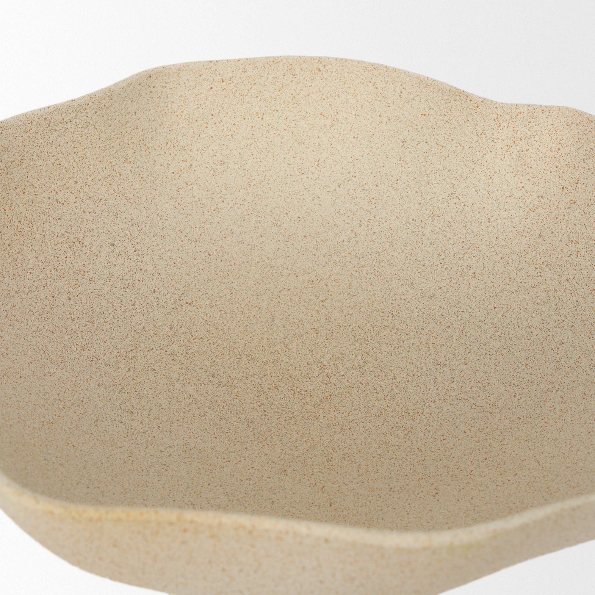 Mercana Radka Textured Metal Decorative Bowl - Beige, Large