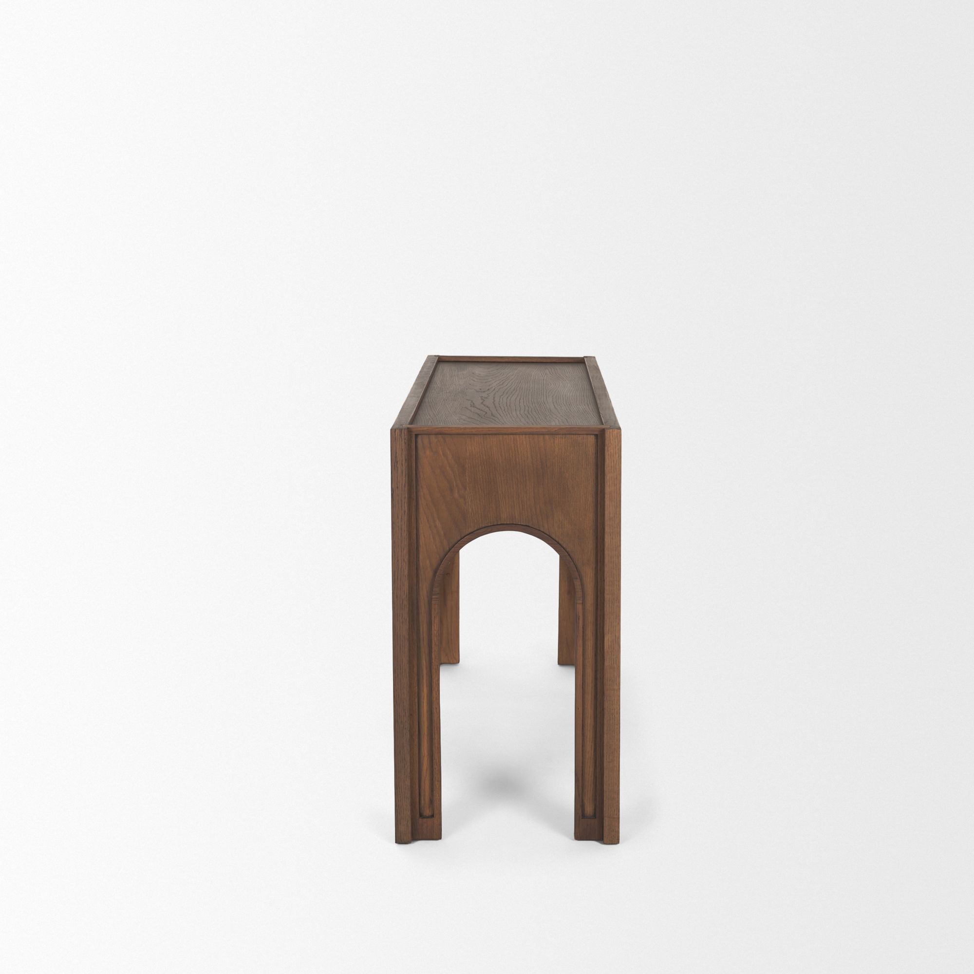 Mercana - Laraya Dark Brown Wood Arched Console Table