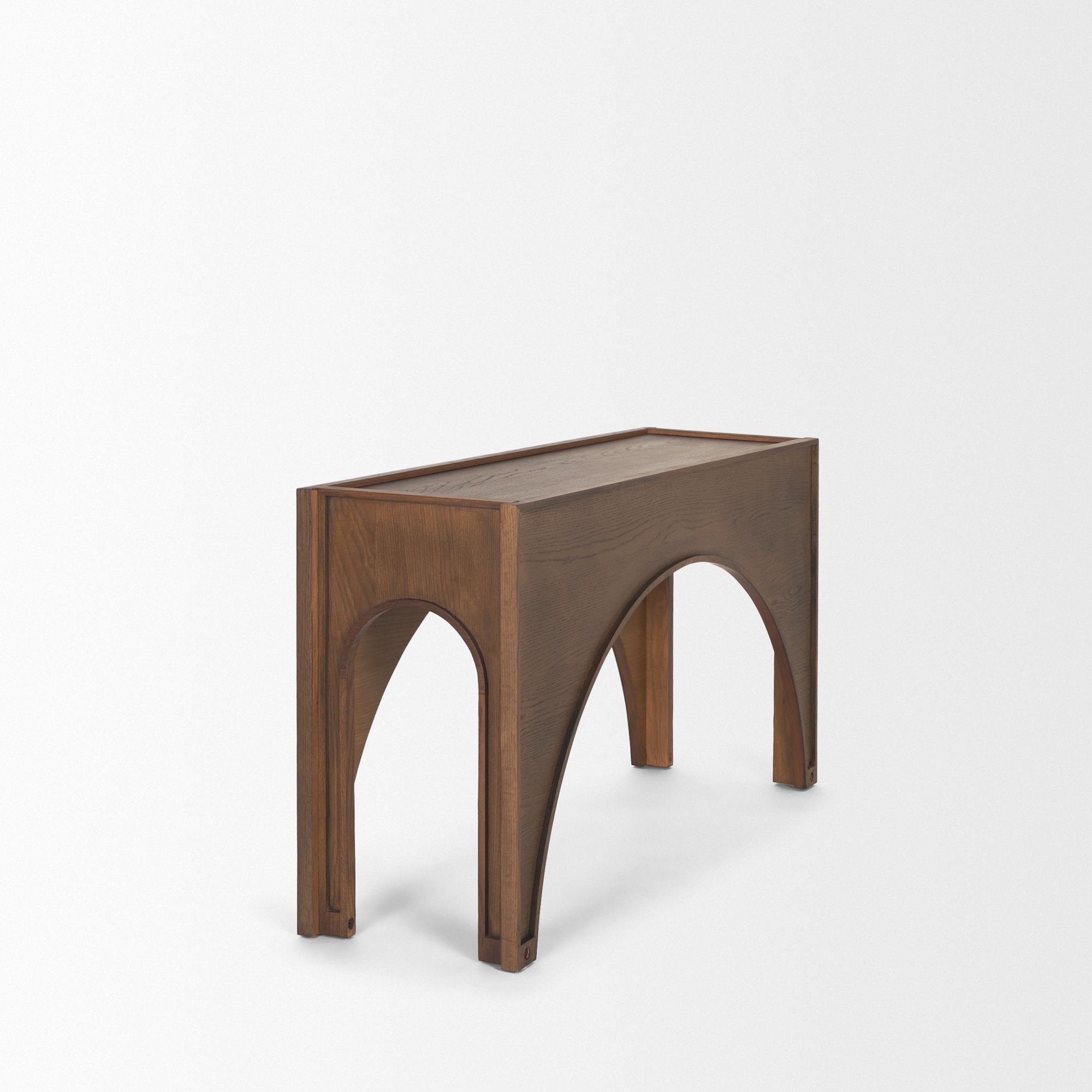 Mercana - Laraya Dark Brown Wood Arched Console Table