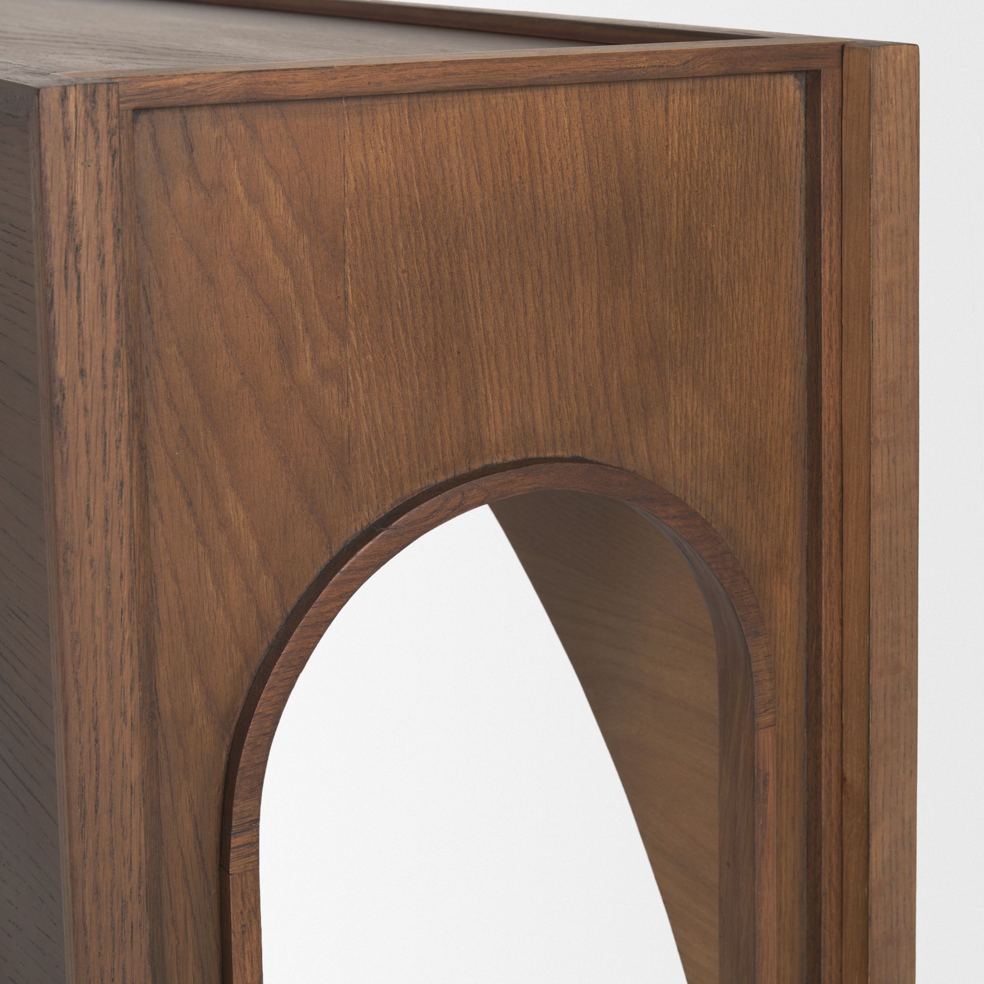 Mercana - Laraya Dark Brown Wood Arched Console Table