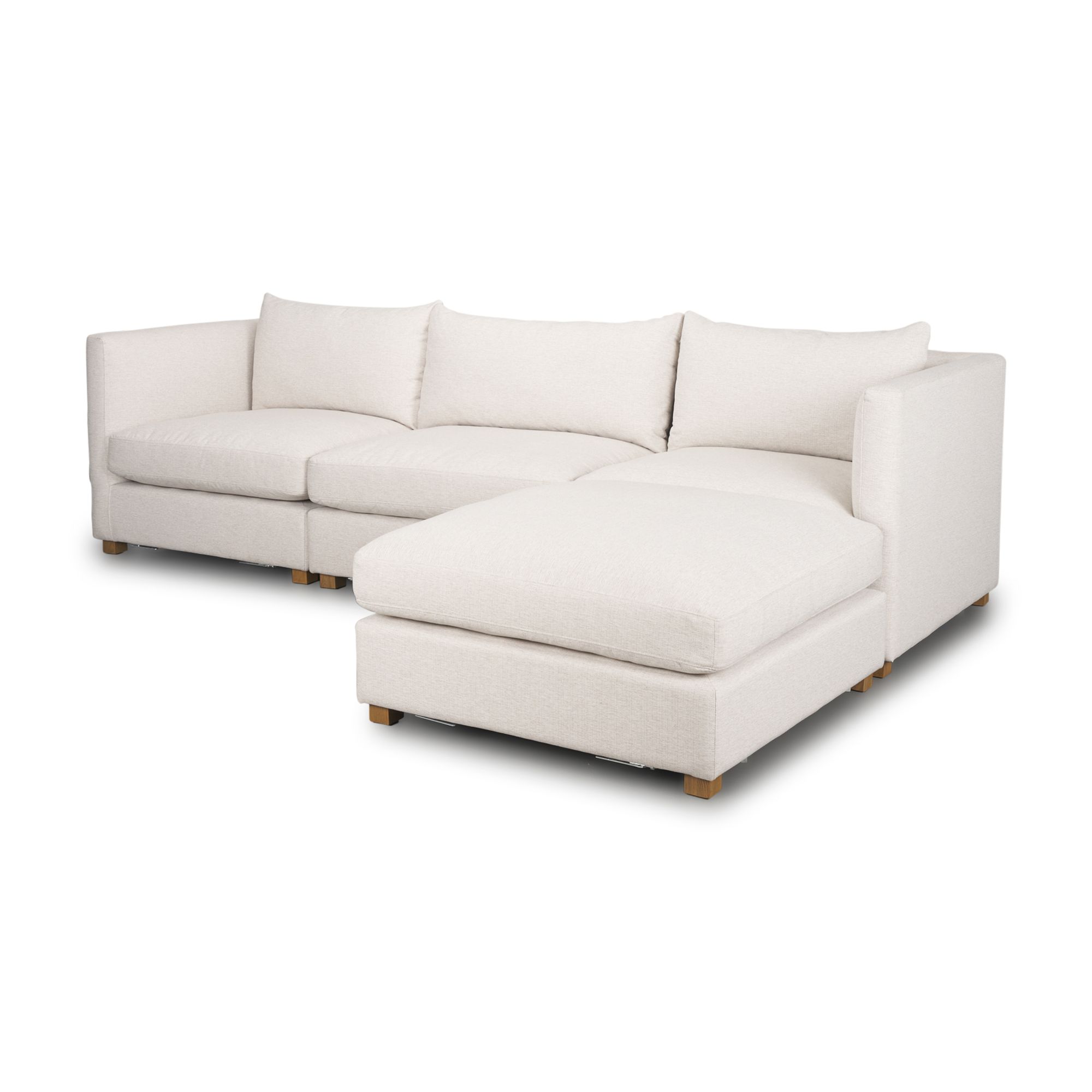 Mercana - Halston 4 Piece Sectional with 1 Ottoman