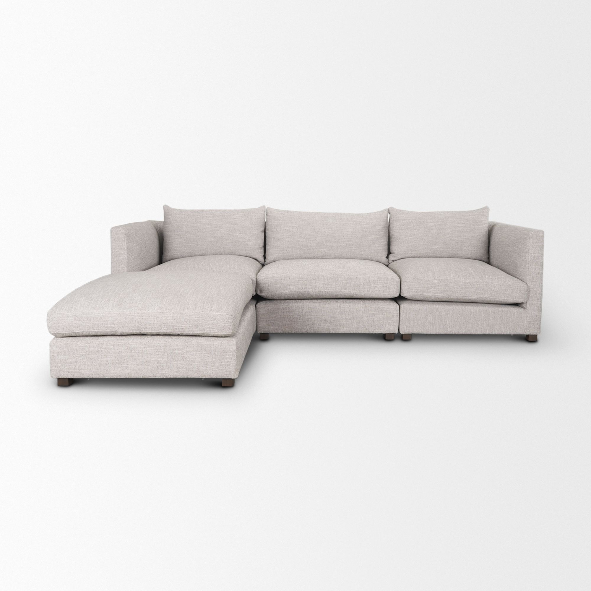 Mercana - Halston 4 Piece Sectional with 1 Ottoman