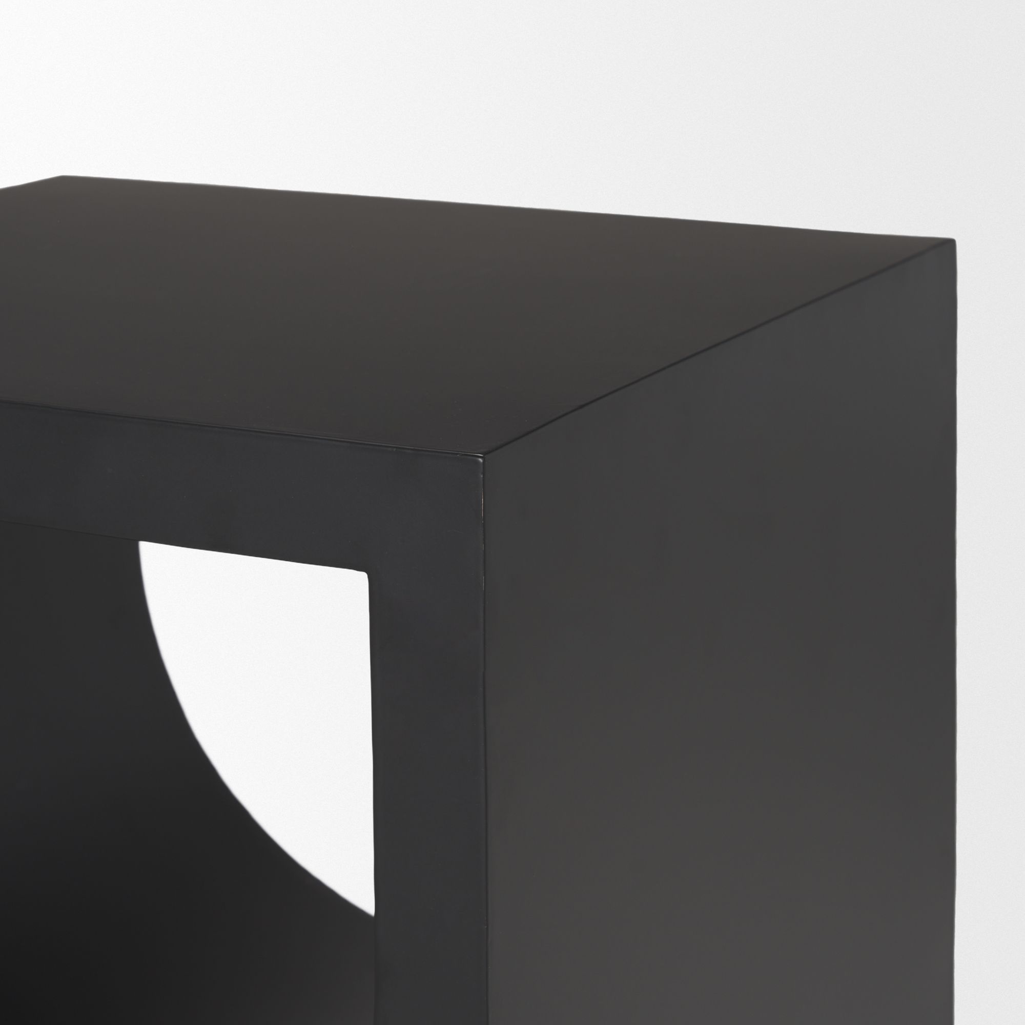 Mercana - Sobi Matte Black Square Metal Side Table