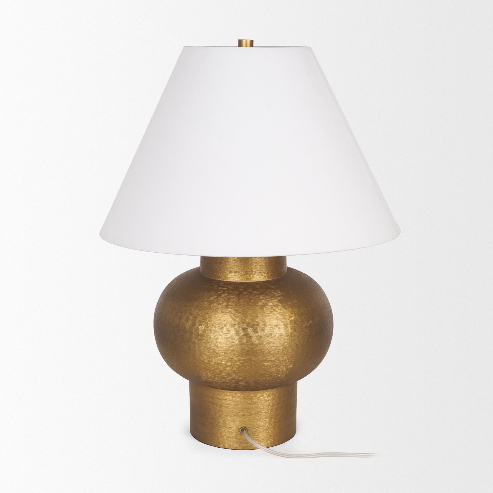 Mercana Salaah Table Lamp with Cream Shade - Gold