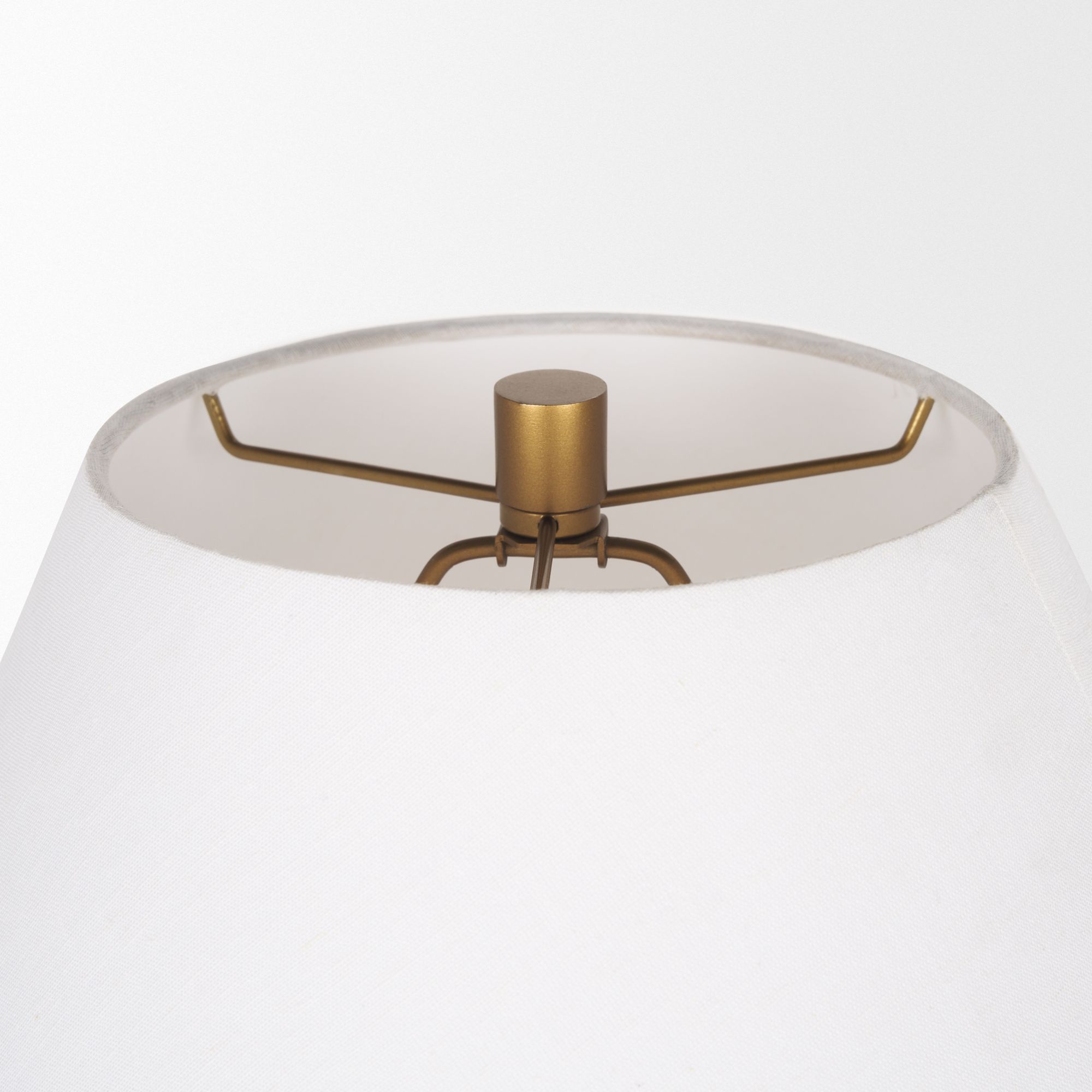 Mercana Salaah Table Lamp with Cream Shade - Gold